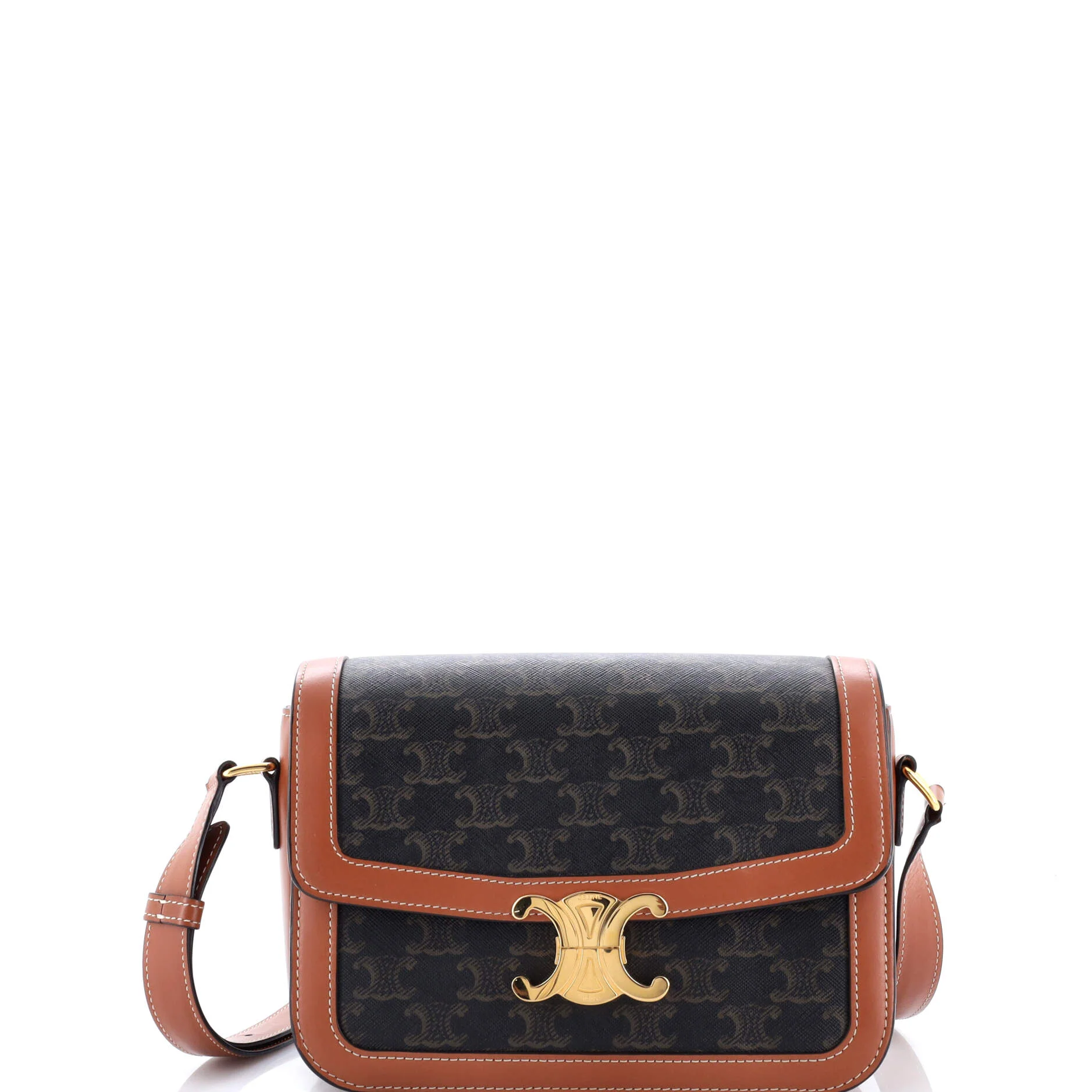Triomphe Shoulder Bag Triomphe Coated Canvas Medium