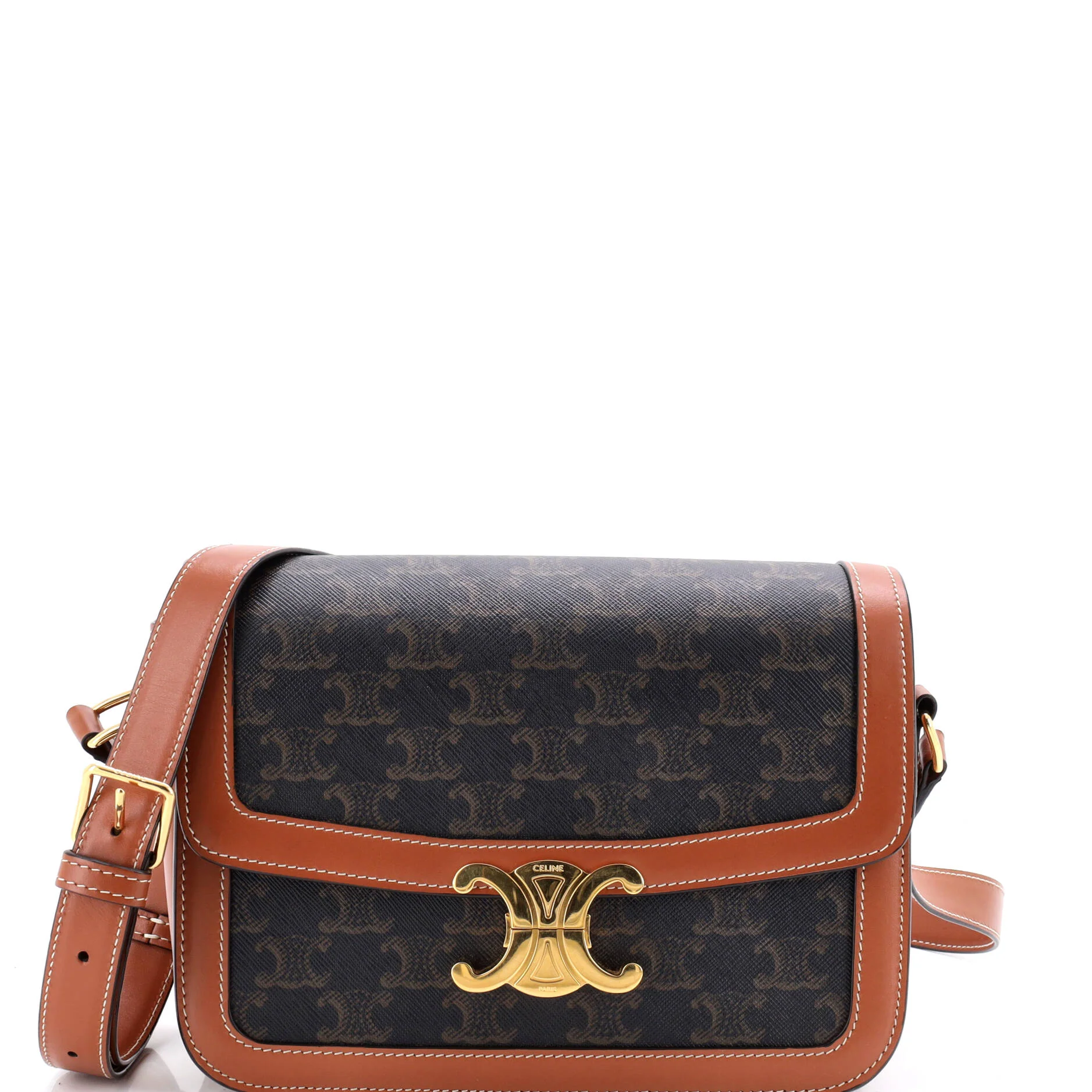 Triomphe Shoulder Bag Triomphe Coated Canvas Medium