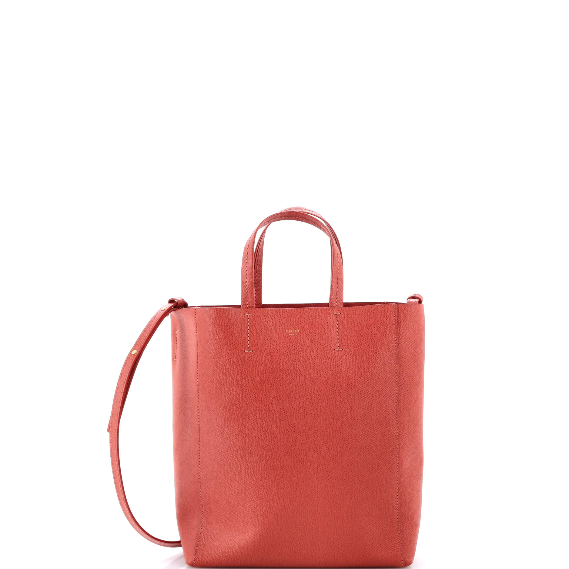 Vertical Cabas Tote Grained Calfskin Small