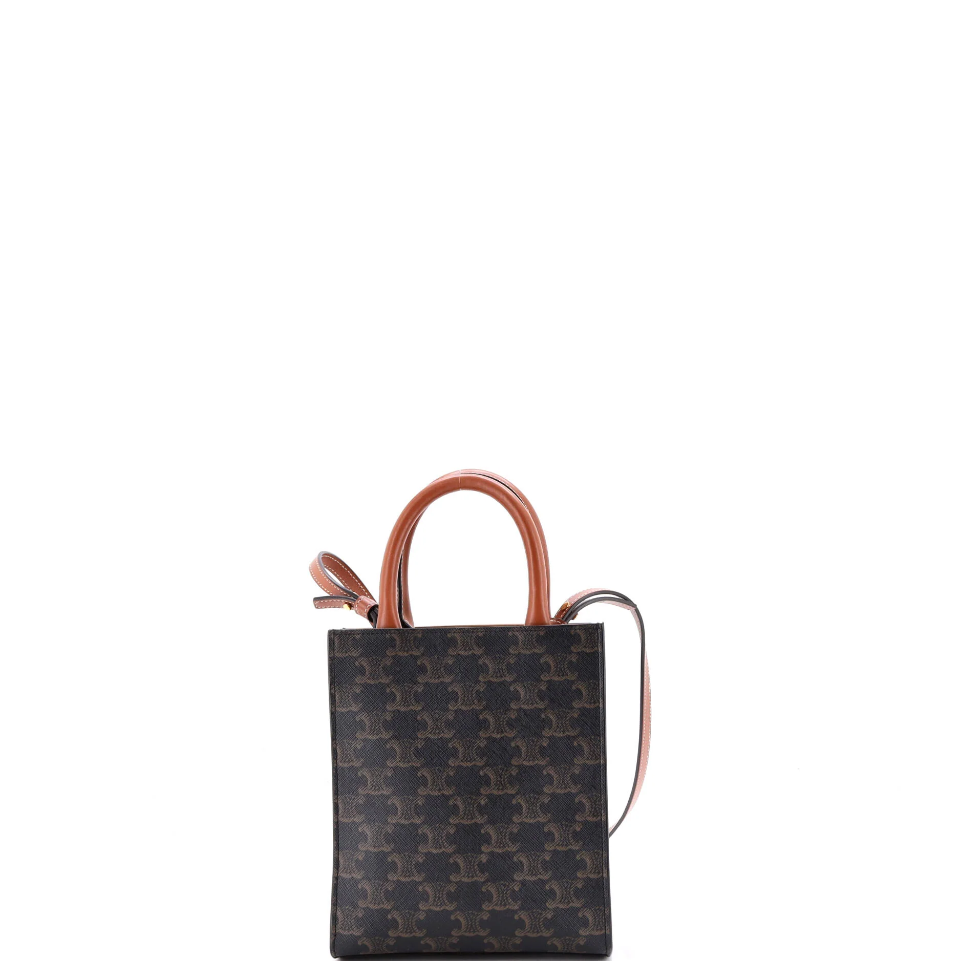 Vertical Cabas Tote Triomphe Coated Canvas Mini - Image 3