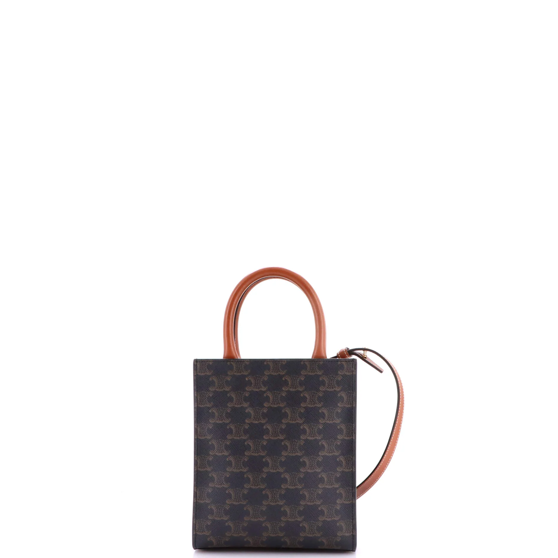 Vertical Cabas Tote Triomphe Coated Canvas Mini - Image 3