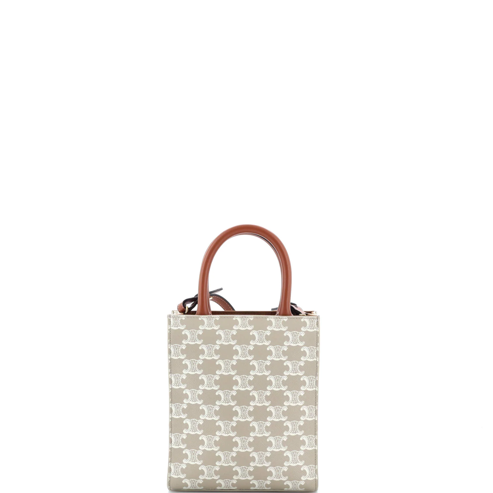 Vertical Cabas Tote Triomphe Coated Canvas Mini - Image 3
