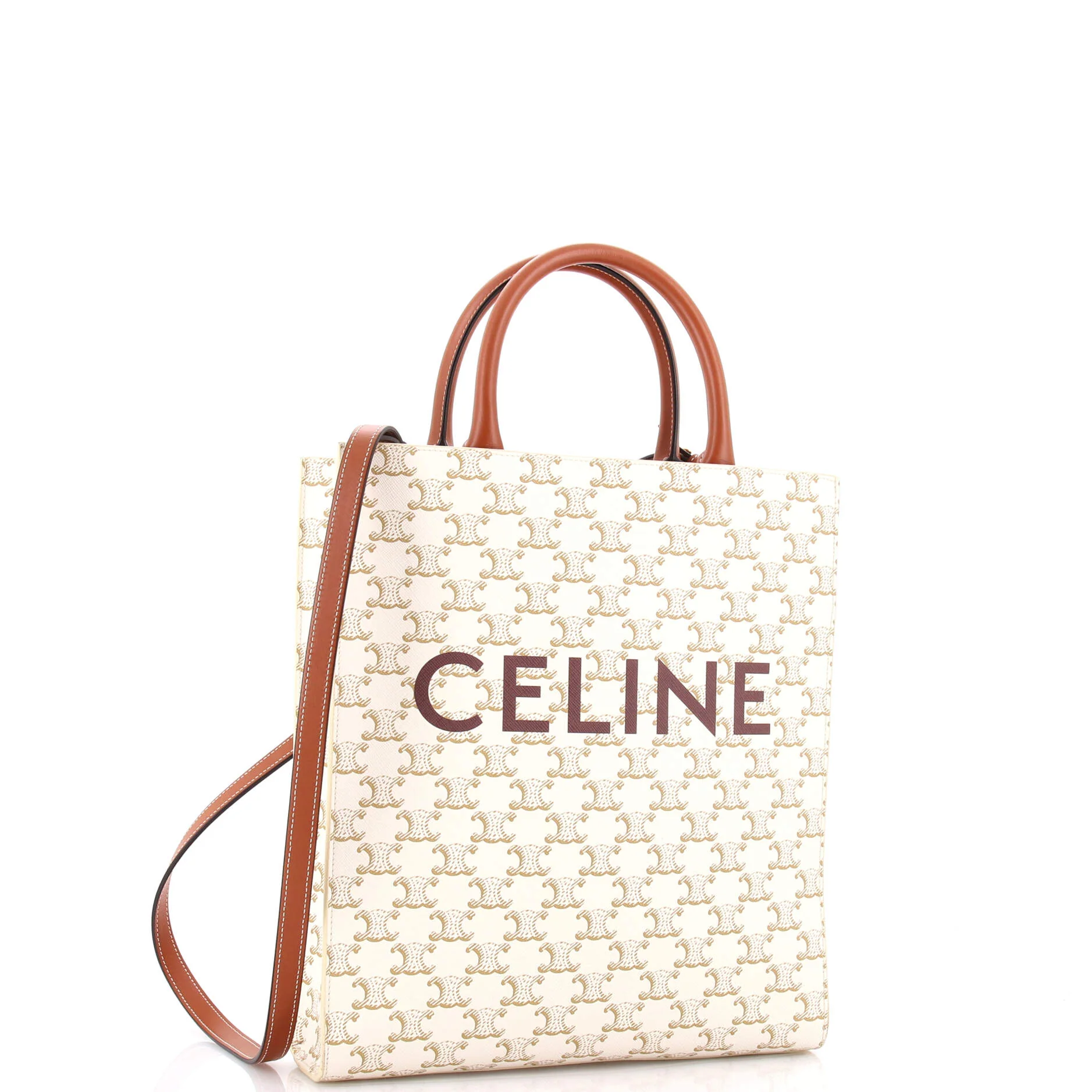 Vertical Cabas Tote Triomphe Coated Canvas Small - Image 2
