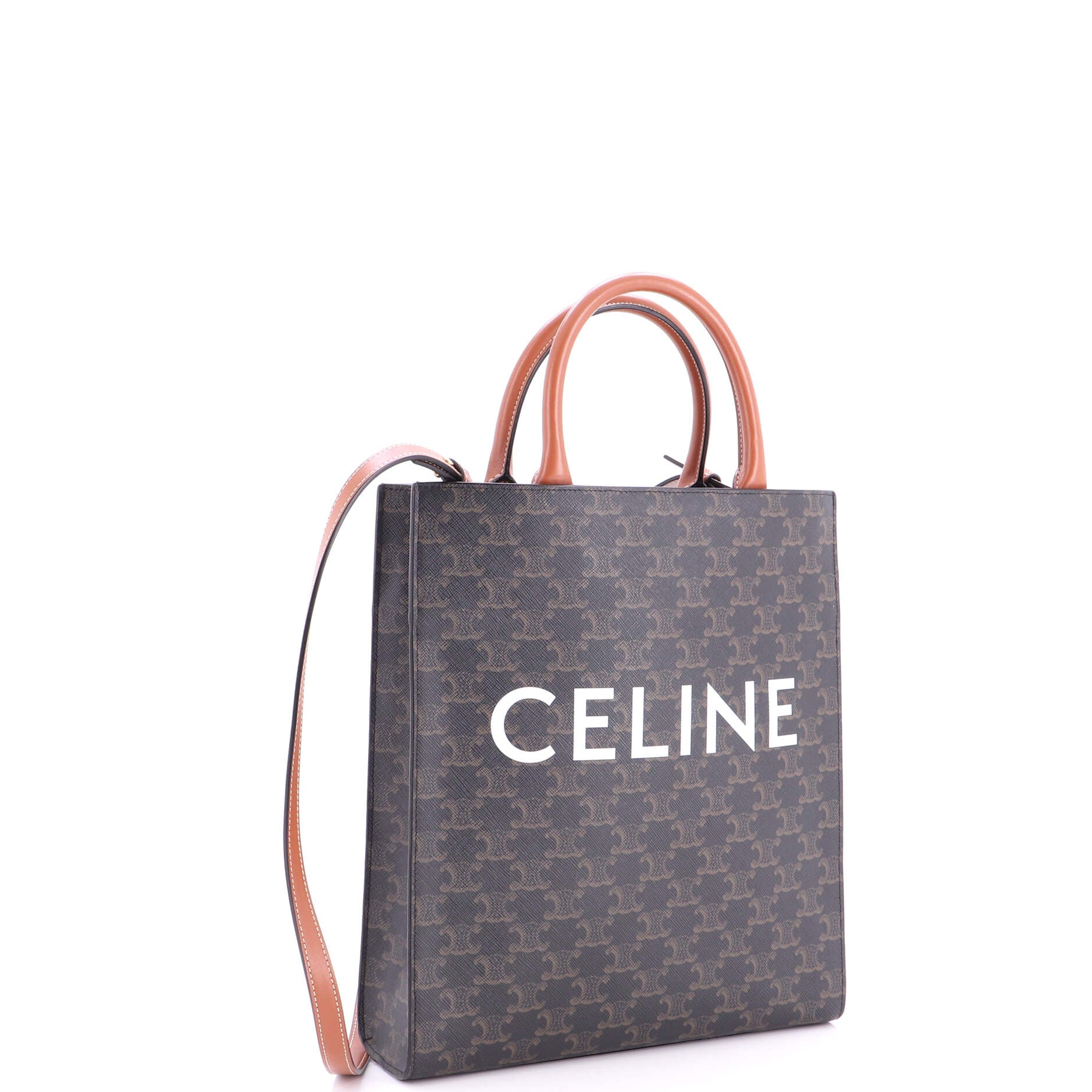 Vertical Cabas Tote Triomphe Coated Canvas Small - Image 2