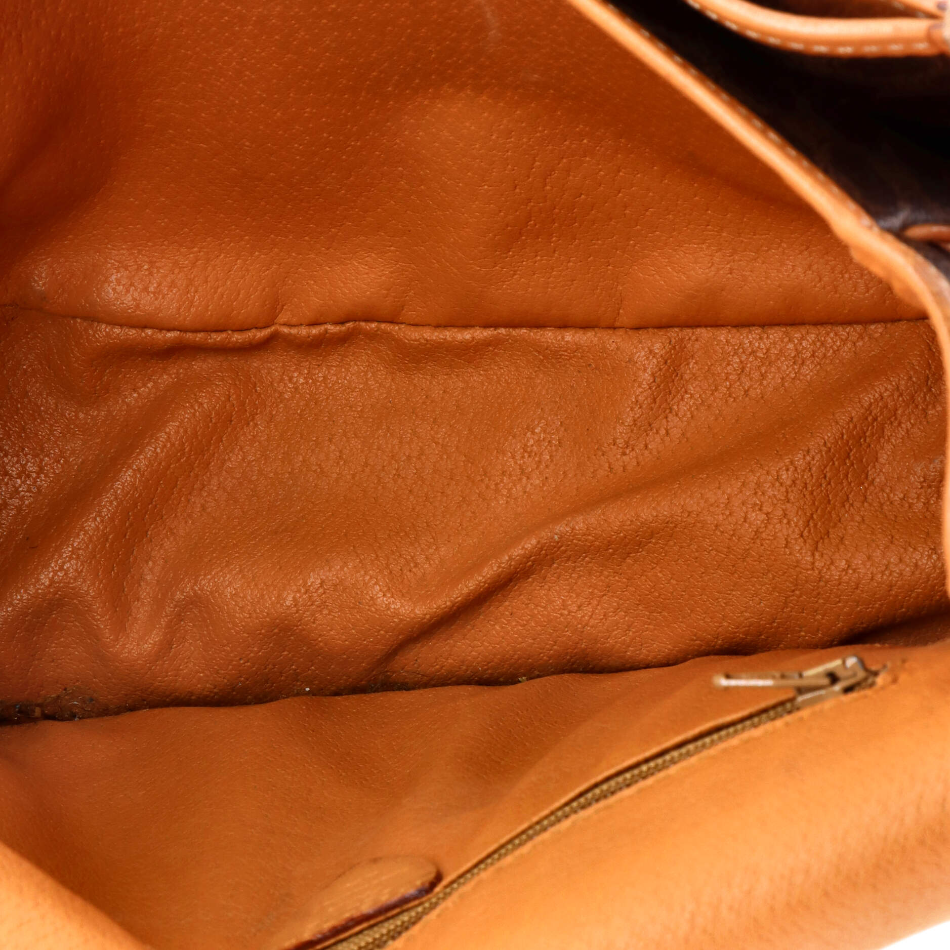Vintage Saddle Flap Shoulder Bag Macadam Coated Canvas Small - Image 5