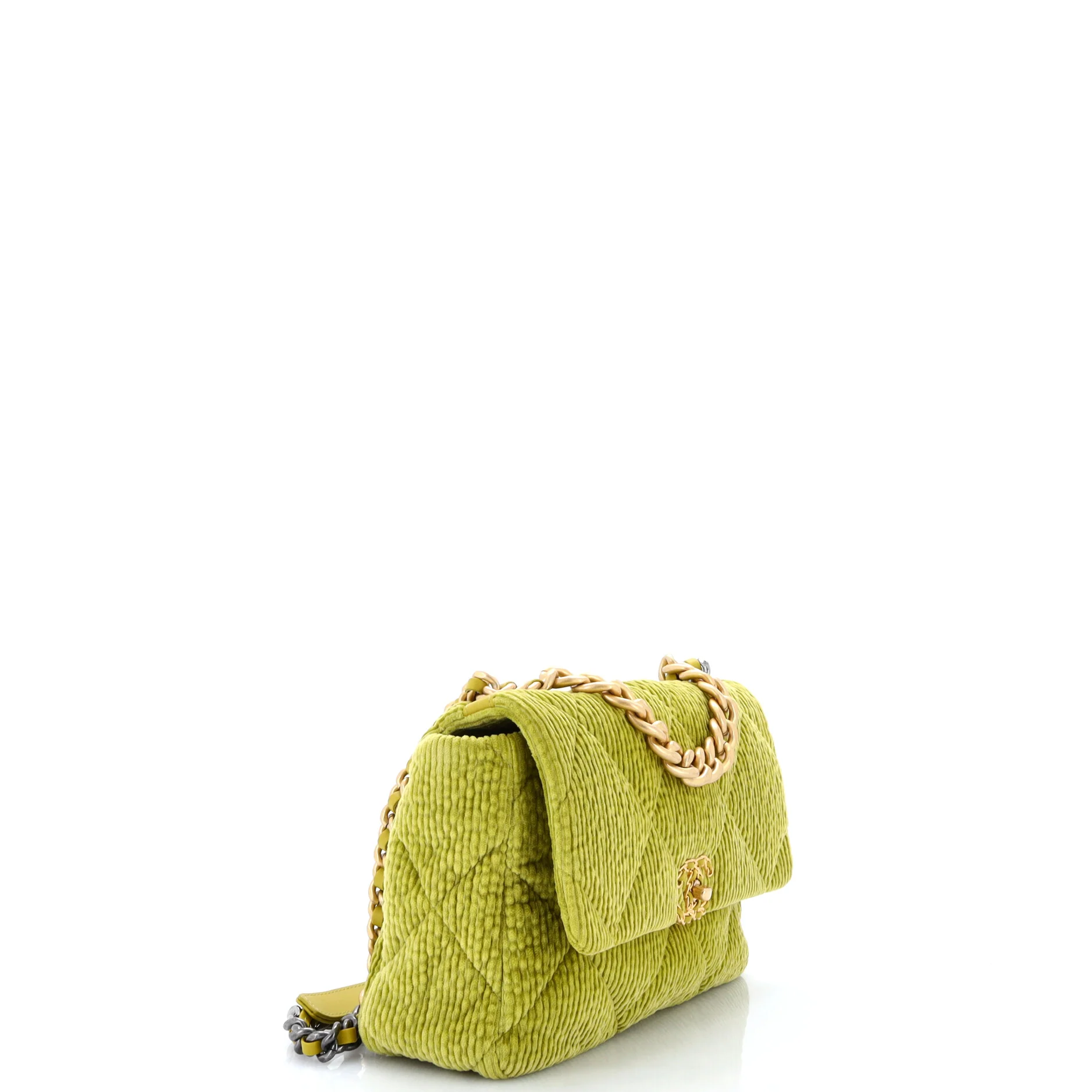 19 Flap Bag Quilted Corduroy Medium - Image 2
