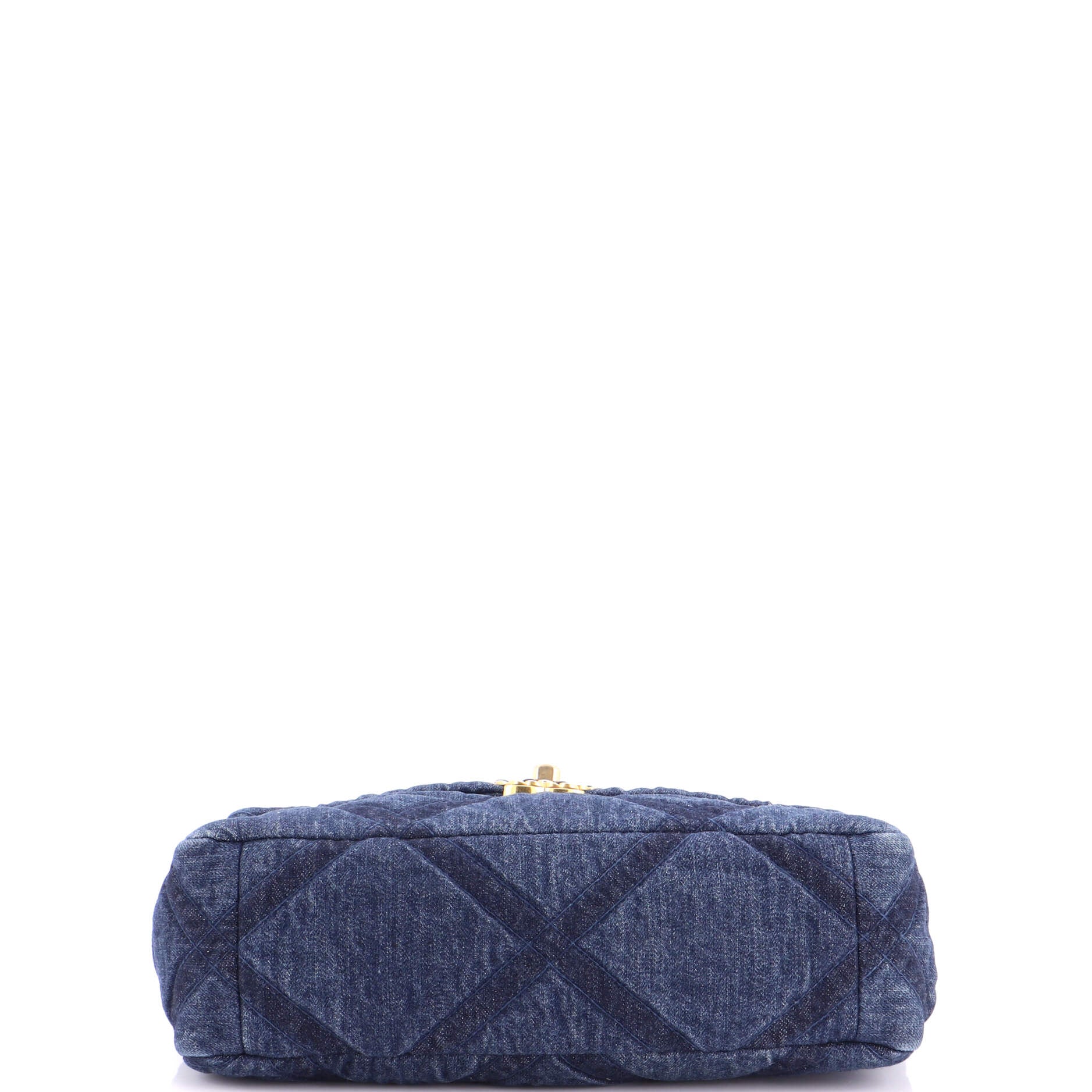 19 Flap Bag Quilted Denim Large - Image 4