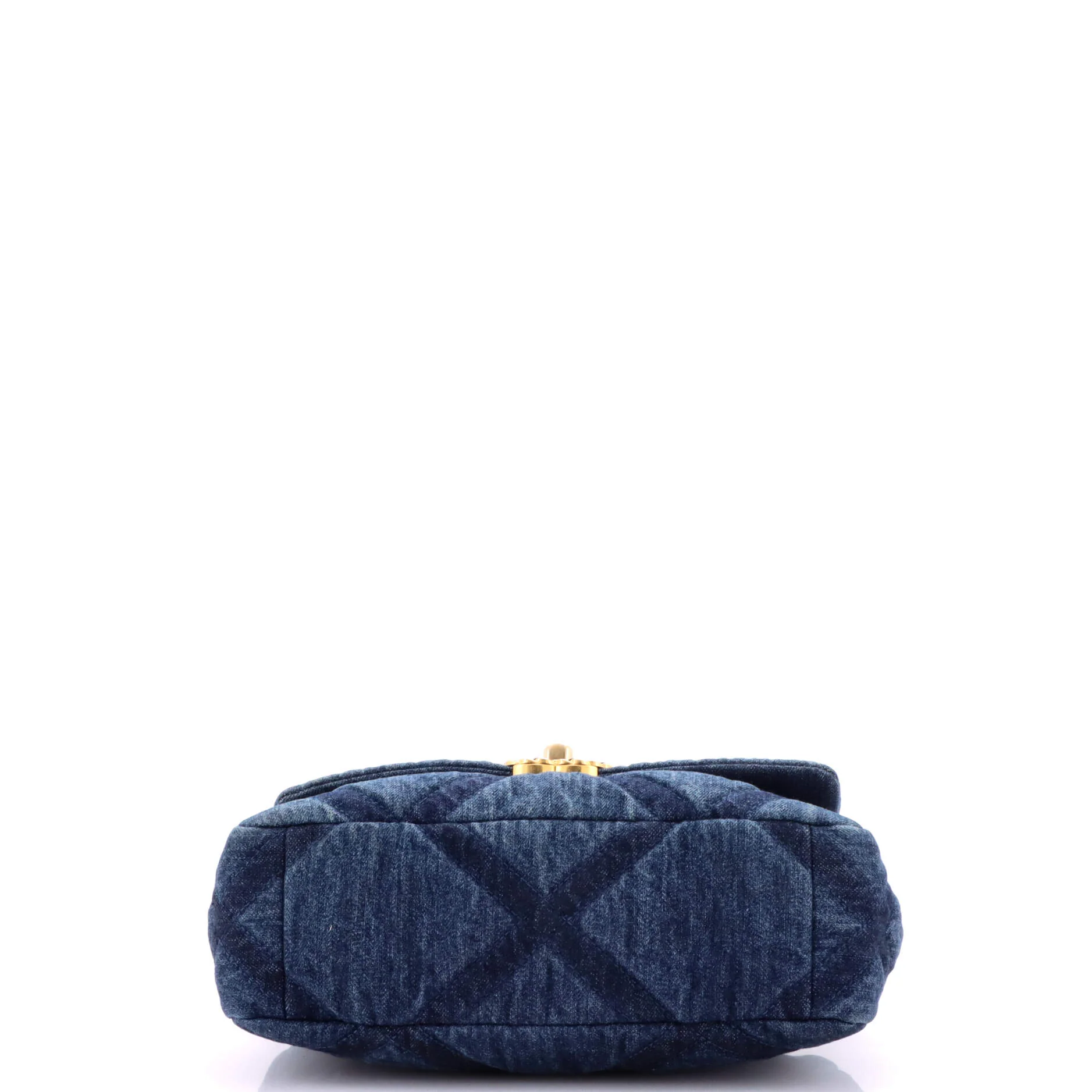 19 Flap Bag Quilted Denim Medium - Image 4