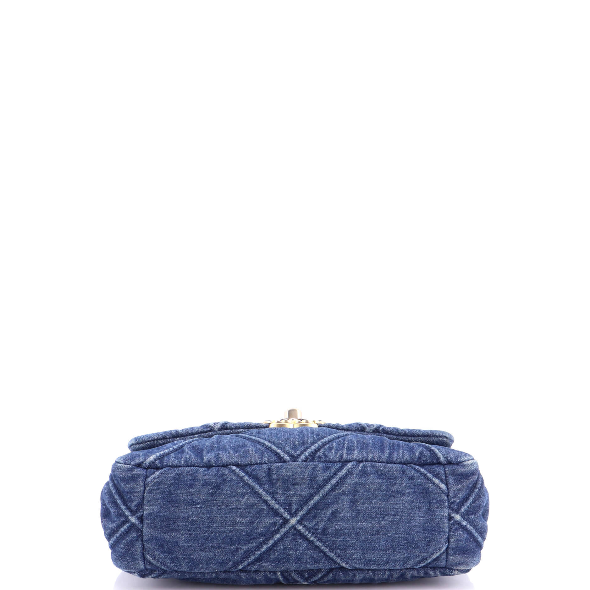 19 Flap Bag Quilted Denim Medium - Image 5