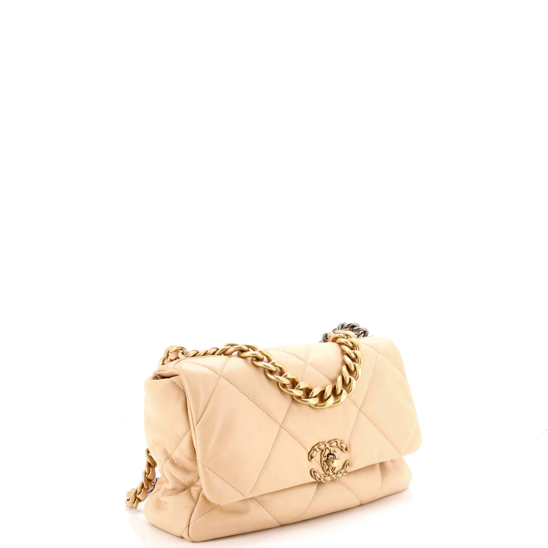 19 Flap Bag Quilted Leather Large - Image 3