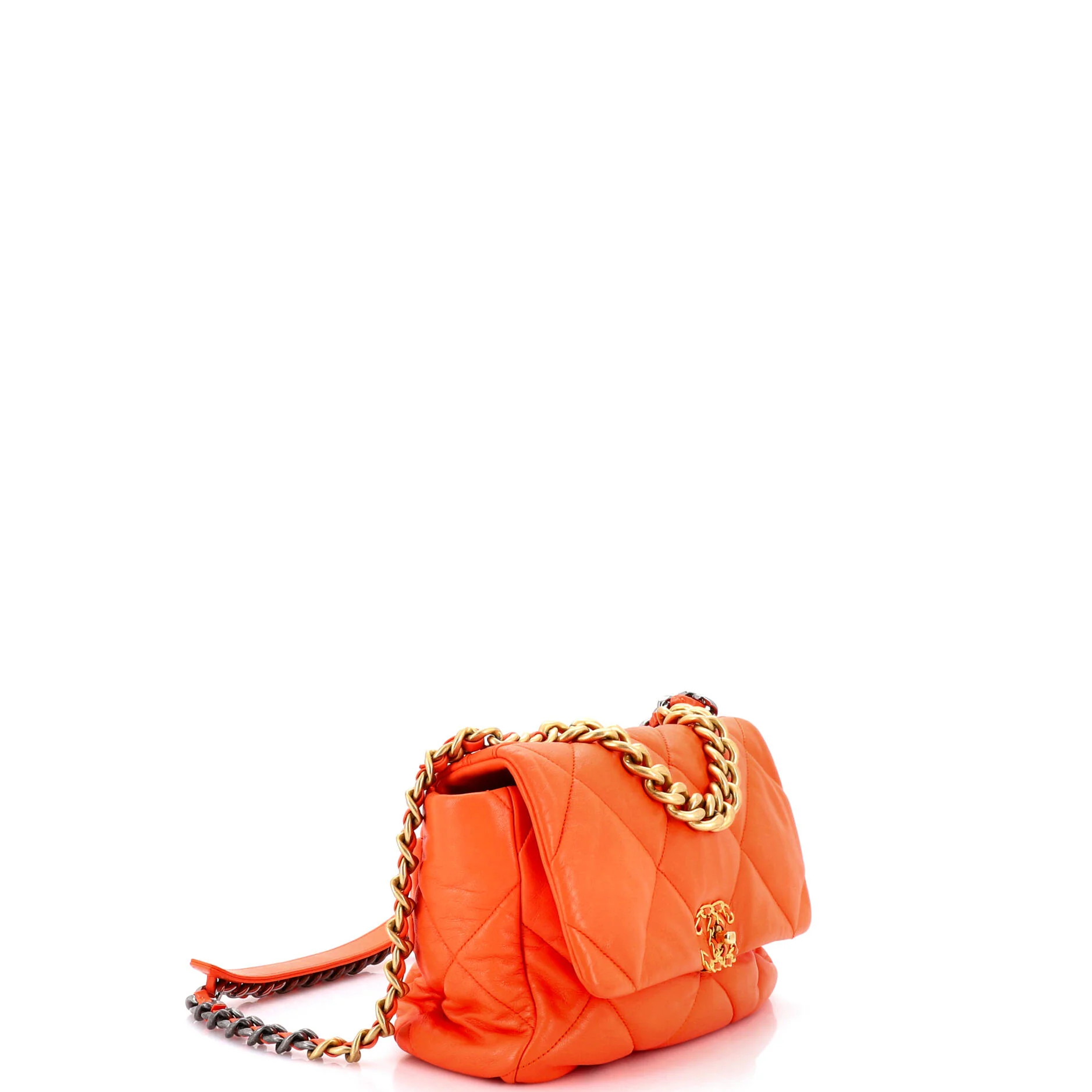 19 Flap Bag Quilted Leather Large - Image 3