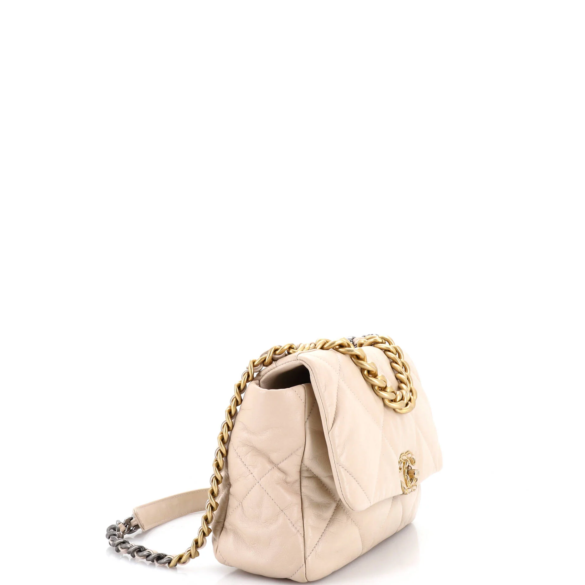 19 Flap Bag Quilted Leather Large - Image 3