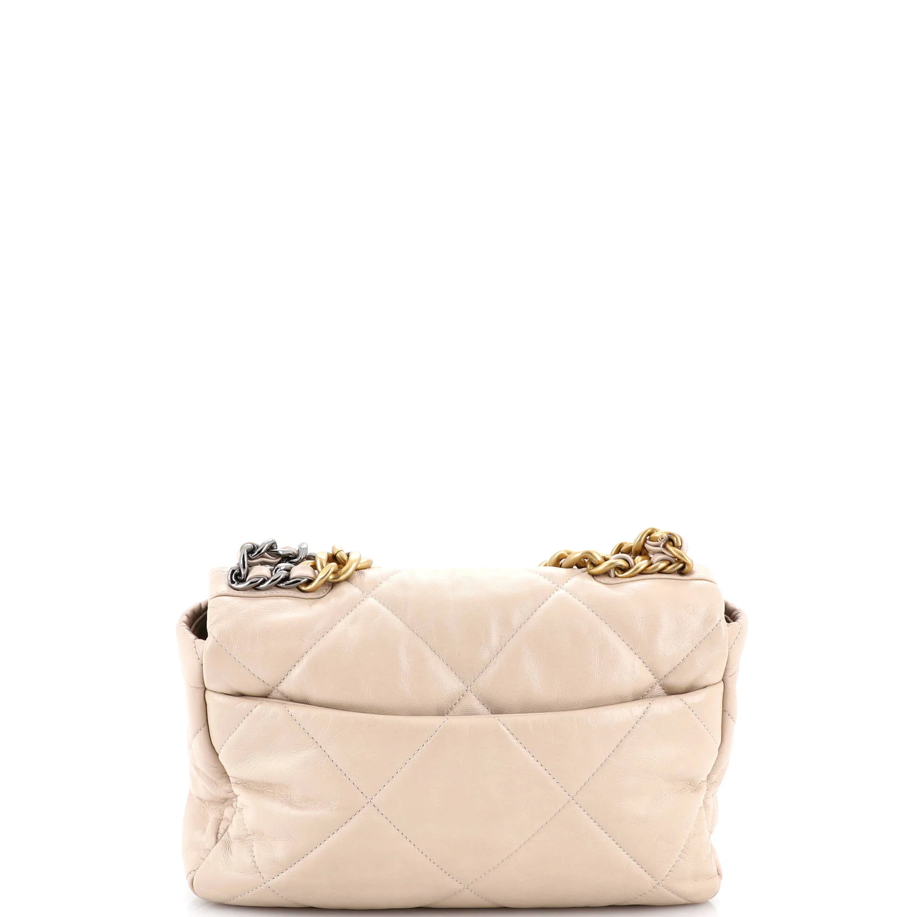 19 Flap Bag Quilted Leather Large - Image 4