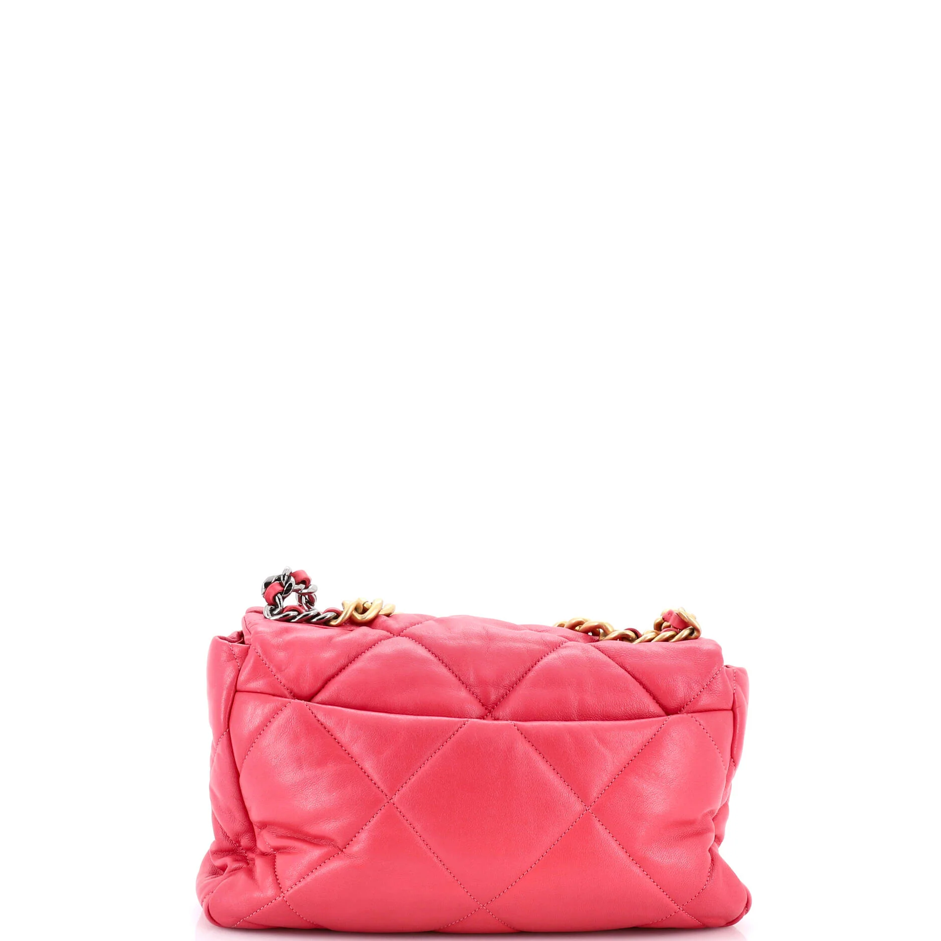 19 Flap Bag Quilted Leather Large - Image 4