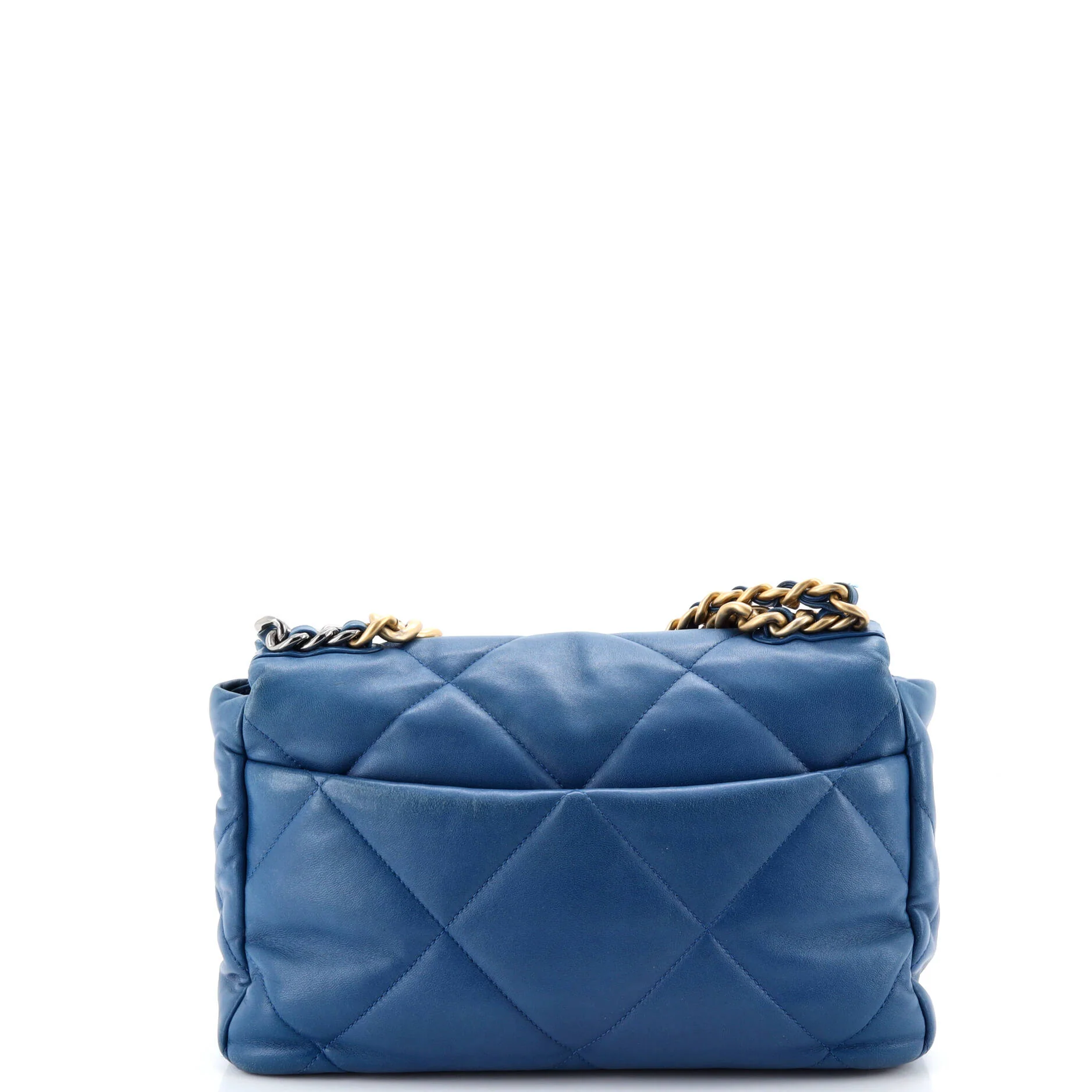 19 Flap Bag Quilted Leather Large - Image 3