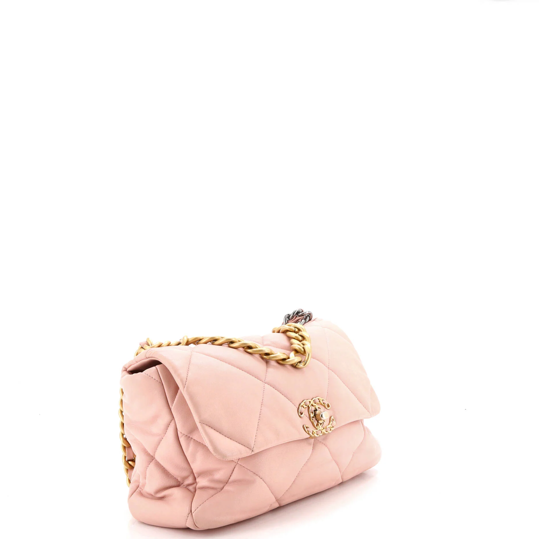 19 Flap Bag Quilted Leather Large - Image 2