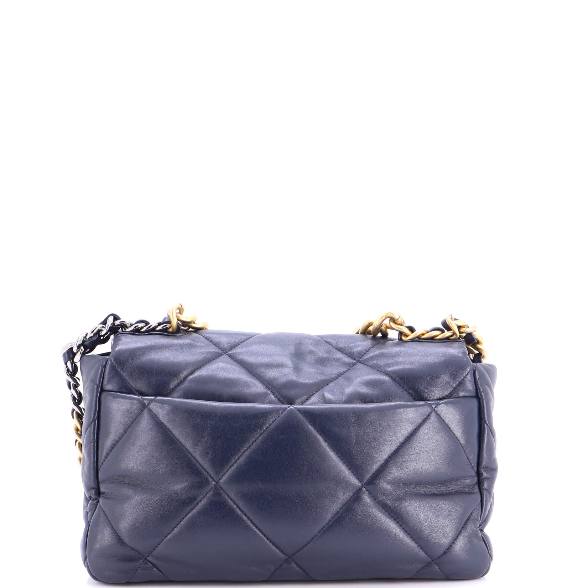 19 Flap Bag Quilted Leather Large - Image 3