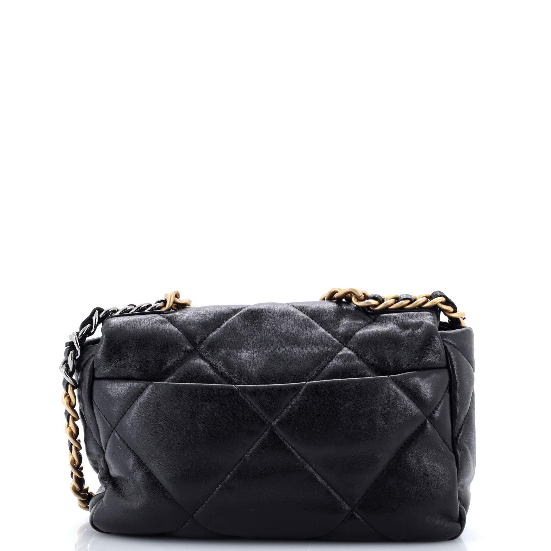 19 Flap Bag Quilted Leather Medium - Image 3