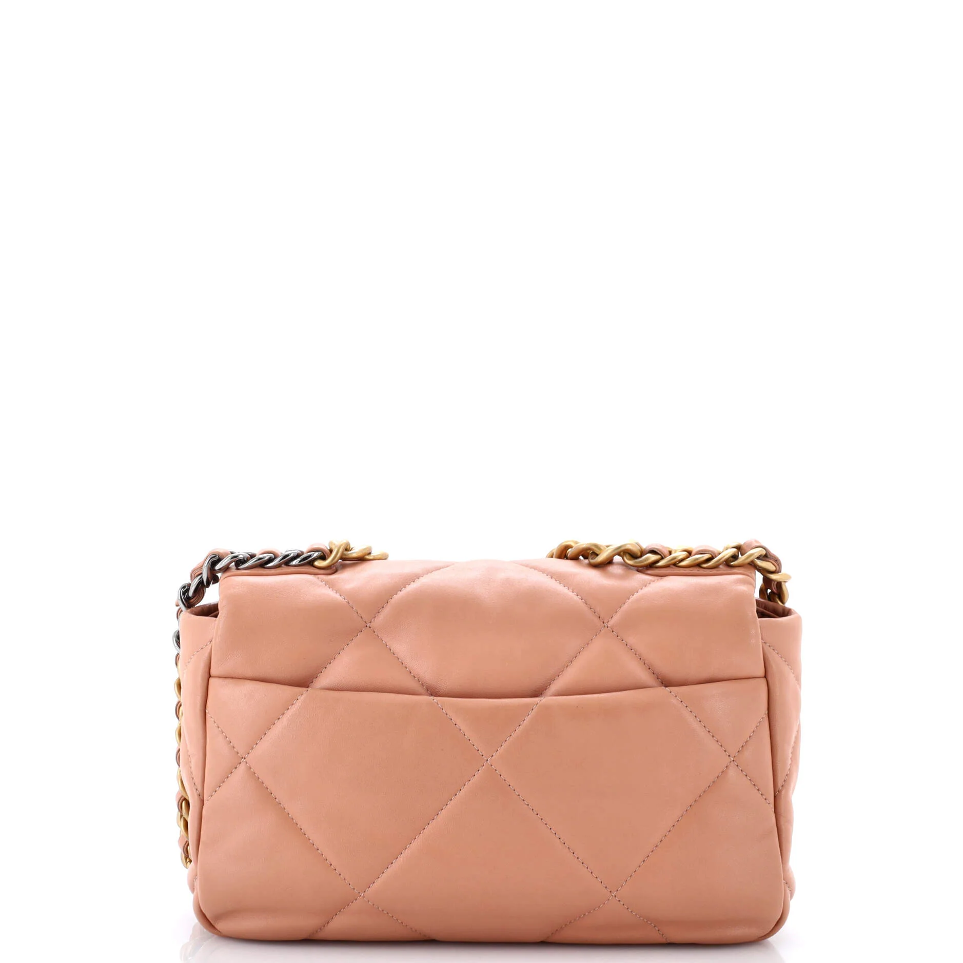 19 Flap Bag Quilted Leather Medium - Image 3