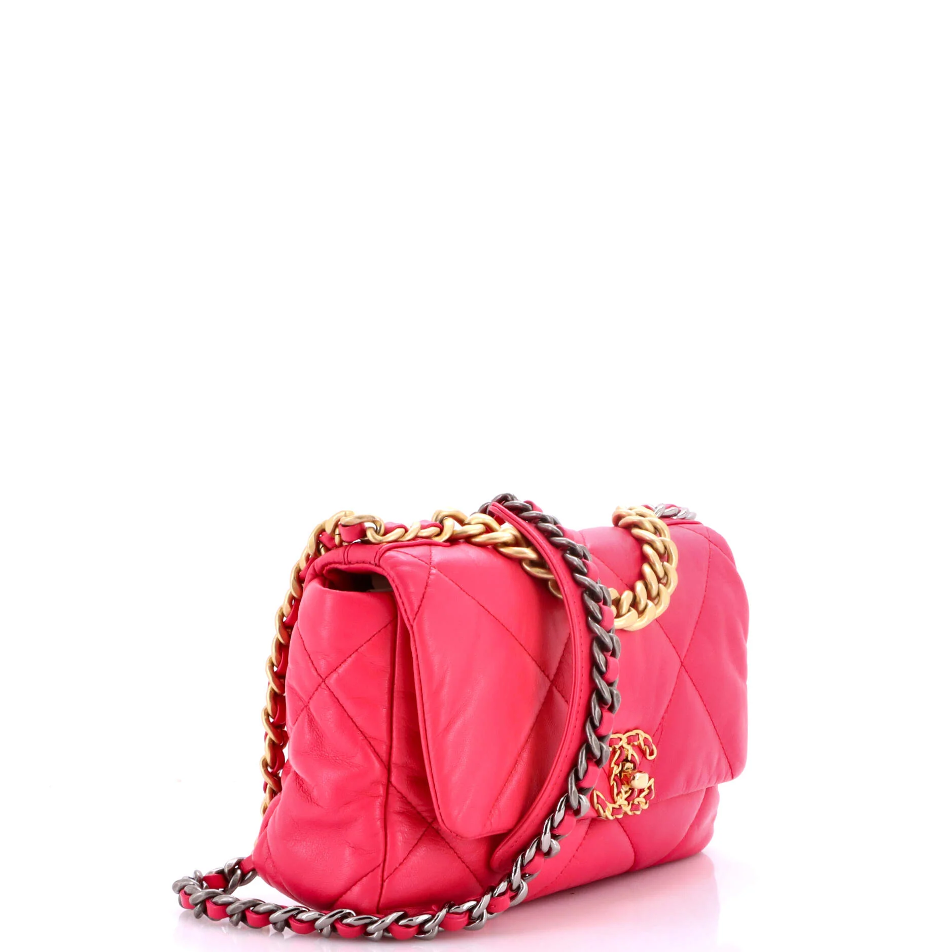 19 Flap Bag Quilted Leather Medium - Image 3