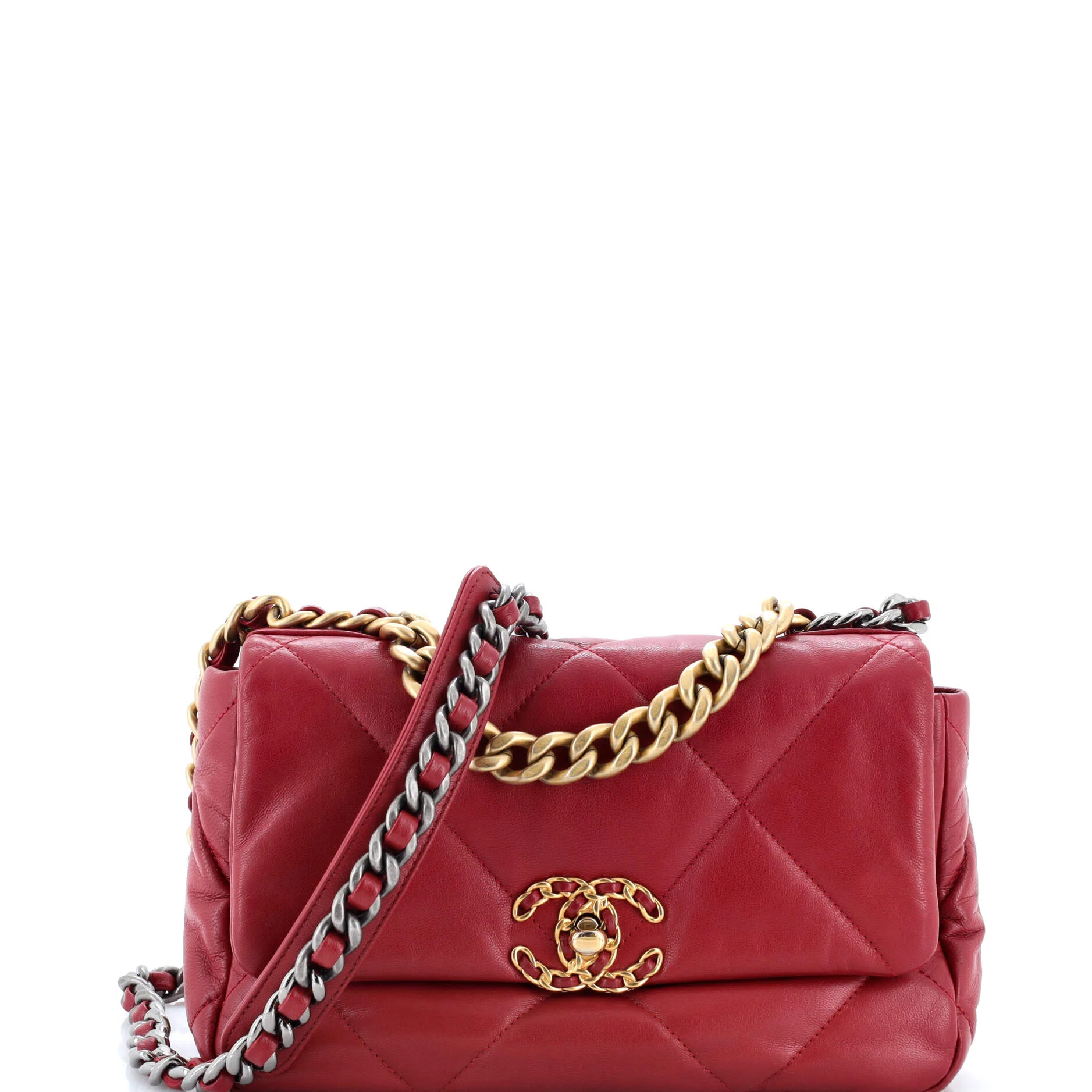 19 Flap Bag Quilted Leather Medium