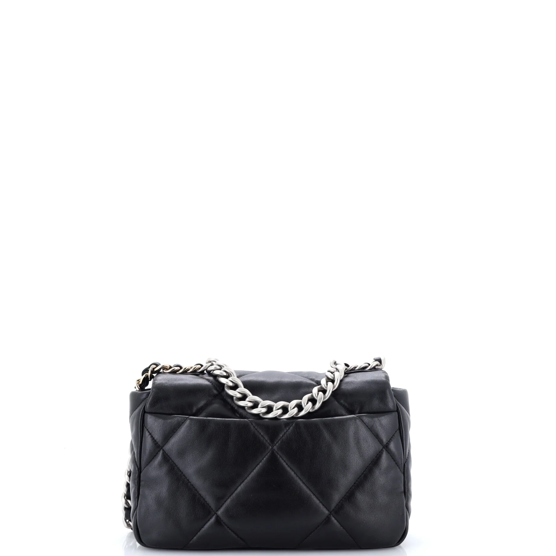 19 Flap Bag Quilted Leather Medium - Image 3