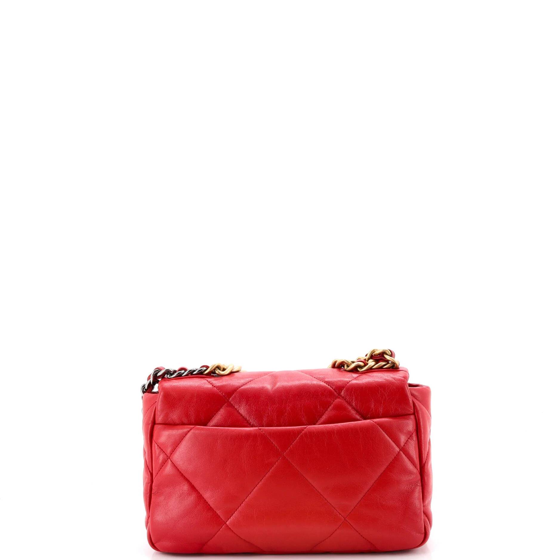 19 Flap Bag Quilted Leather Medium - Image 3