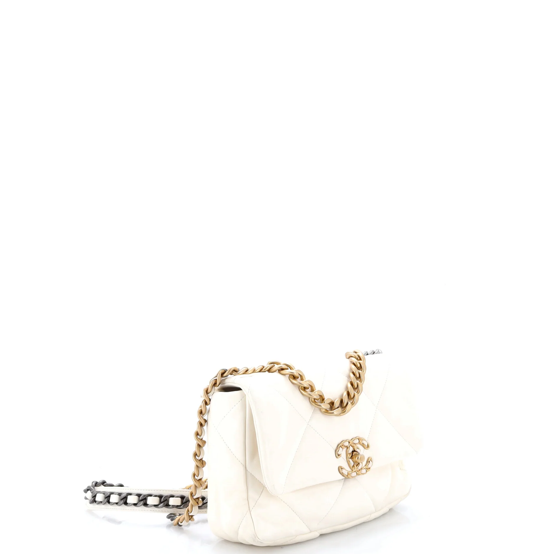 19 Flap Bag Quilted Leather Medium - Image 2