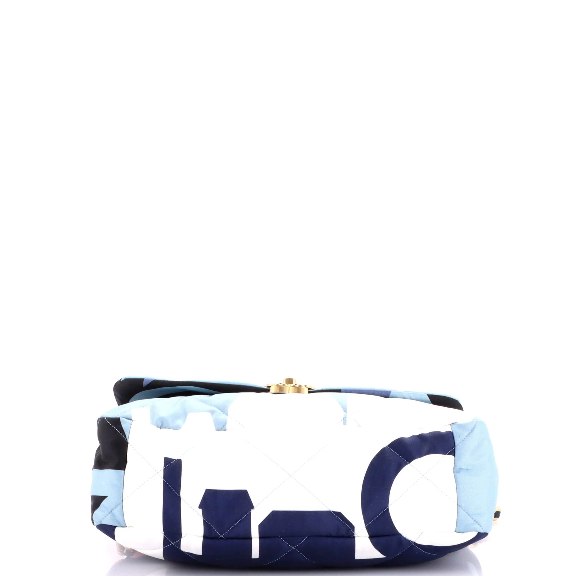 19 Flap Bag Quilted Printed Silk Maxi - Image 4