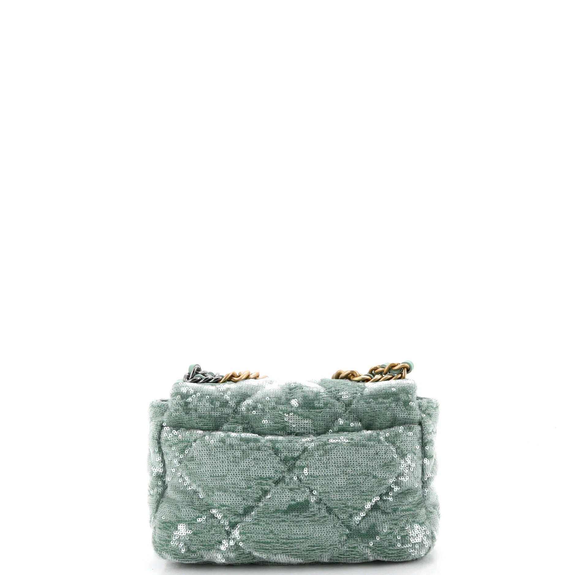 19 Flap Bag Quilted Sequins Medium - Image 4