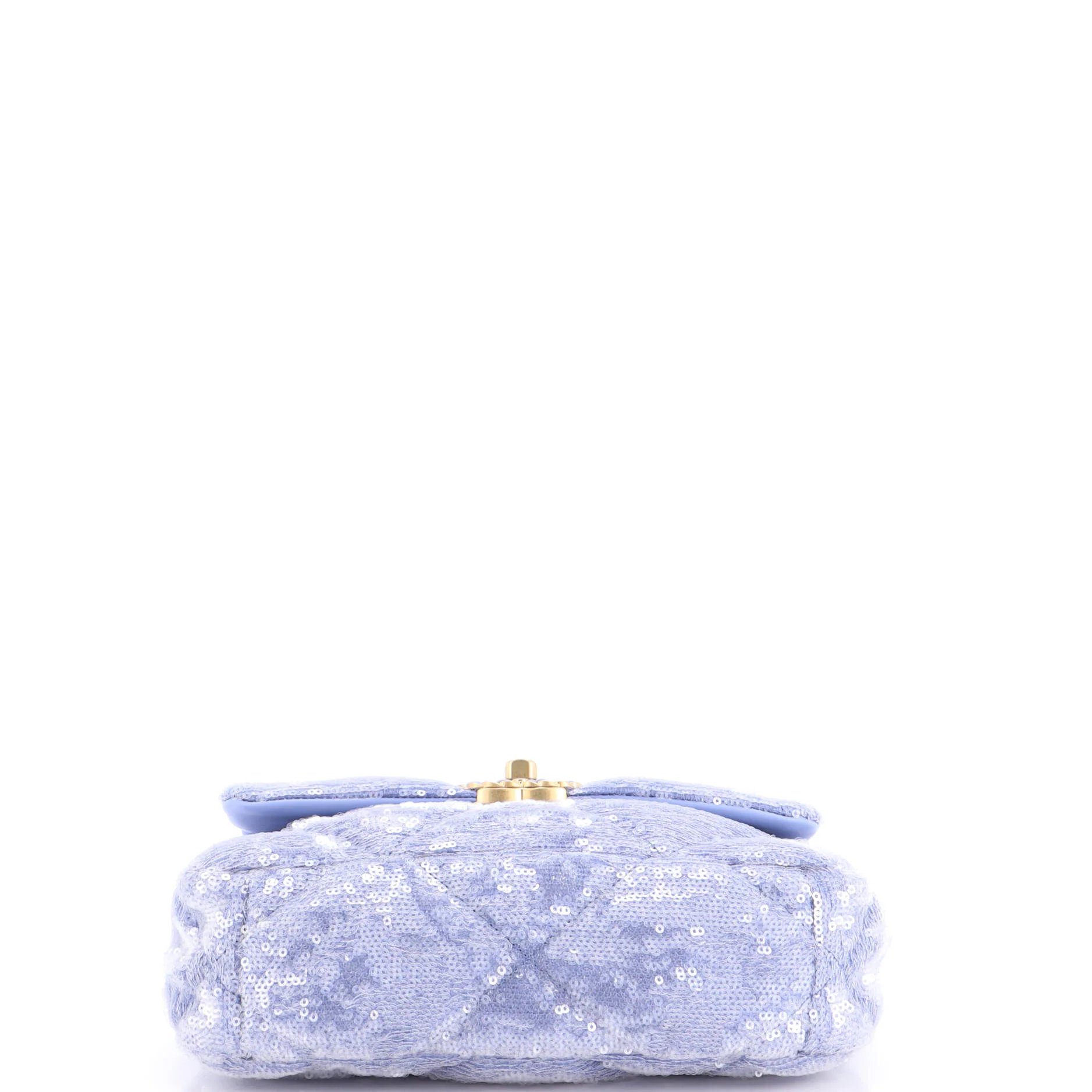 19 Flap Bag Quilted Sequins Medium - Image 4