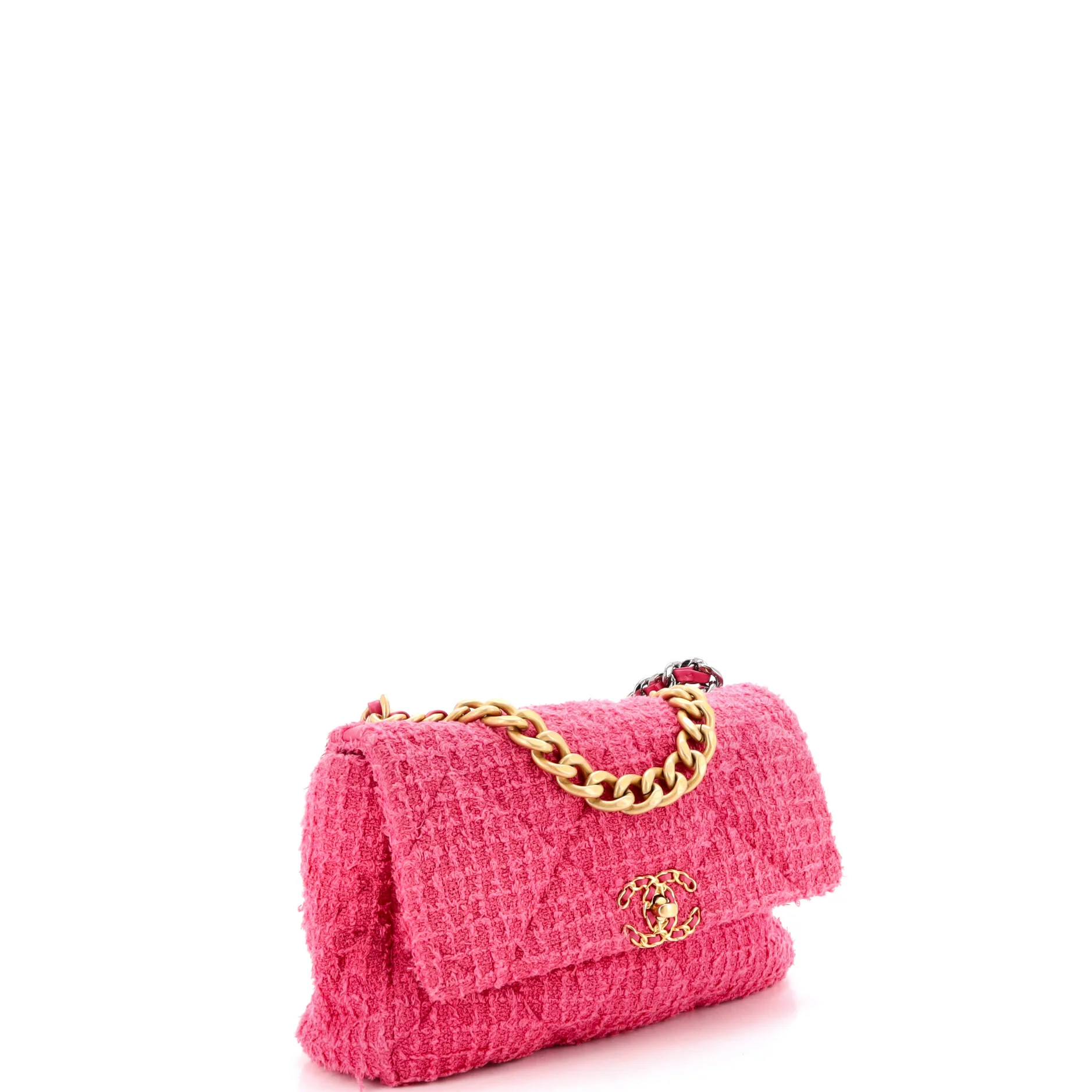 19 Flap Bag Quilted Tweed Large - Image 2