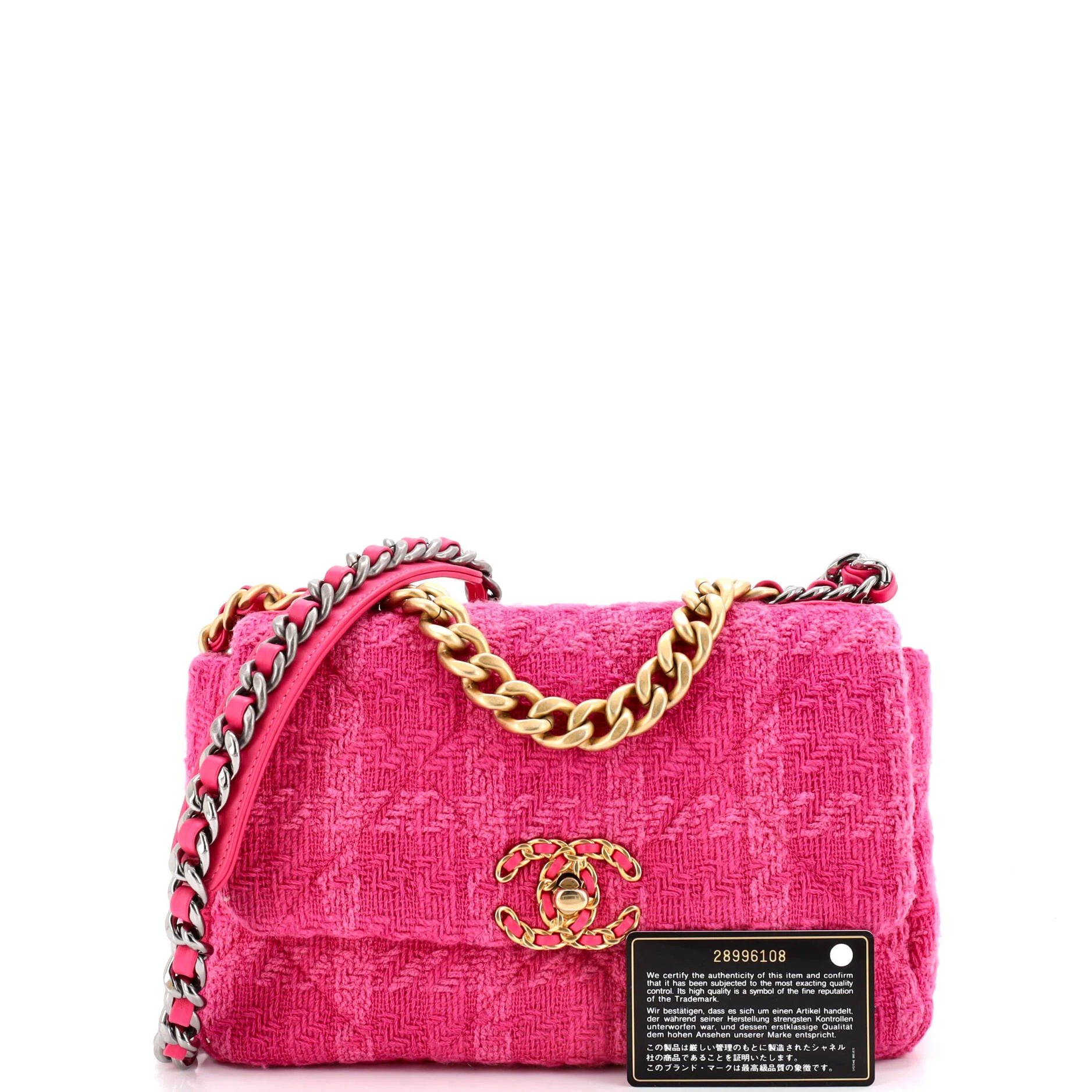 19 Flap Bag Quilted Tweed Medium - Image 2