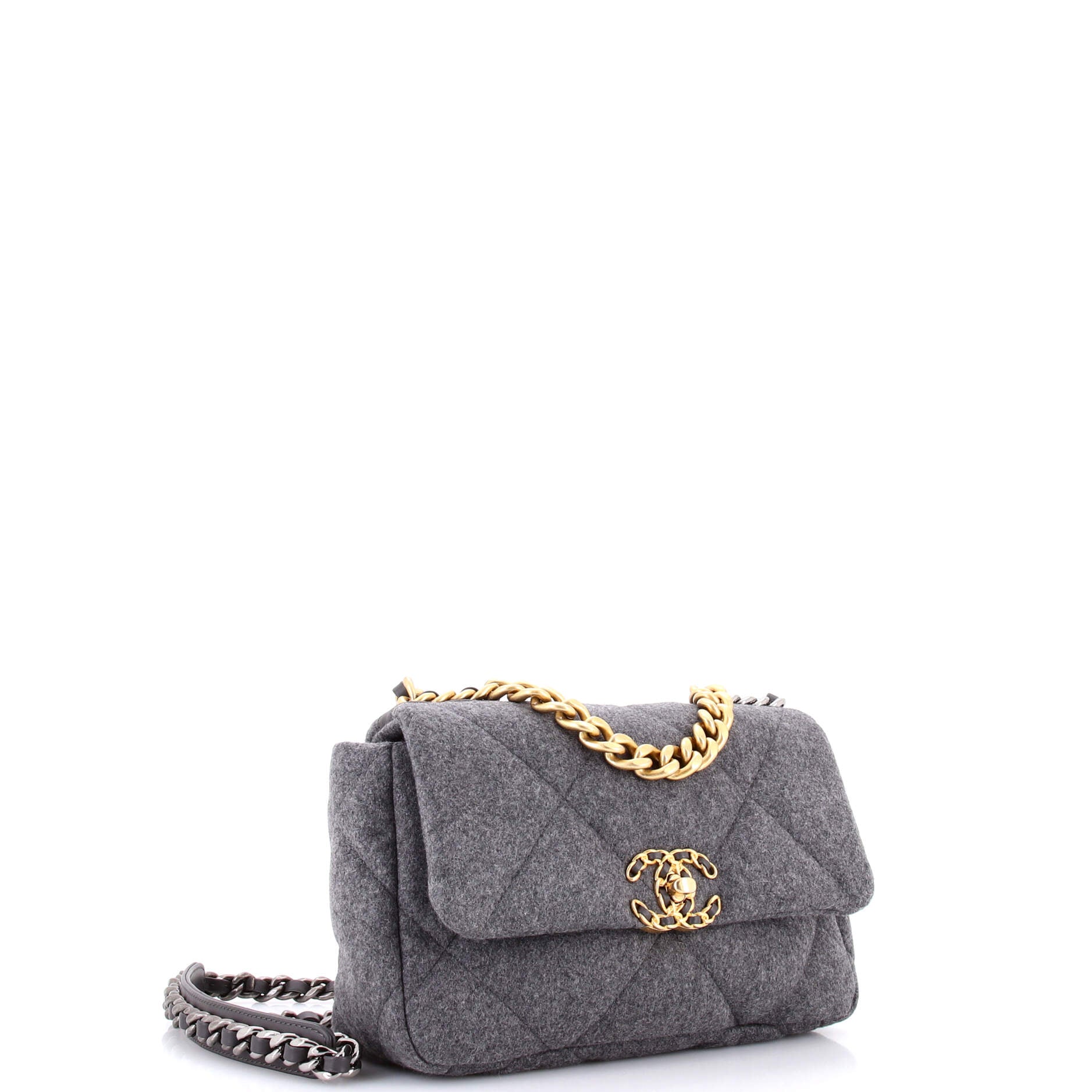 19 Flap Bag Quilted Wool Medium - Image 2
