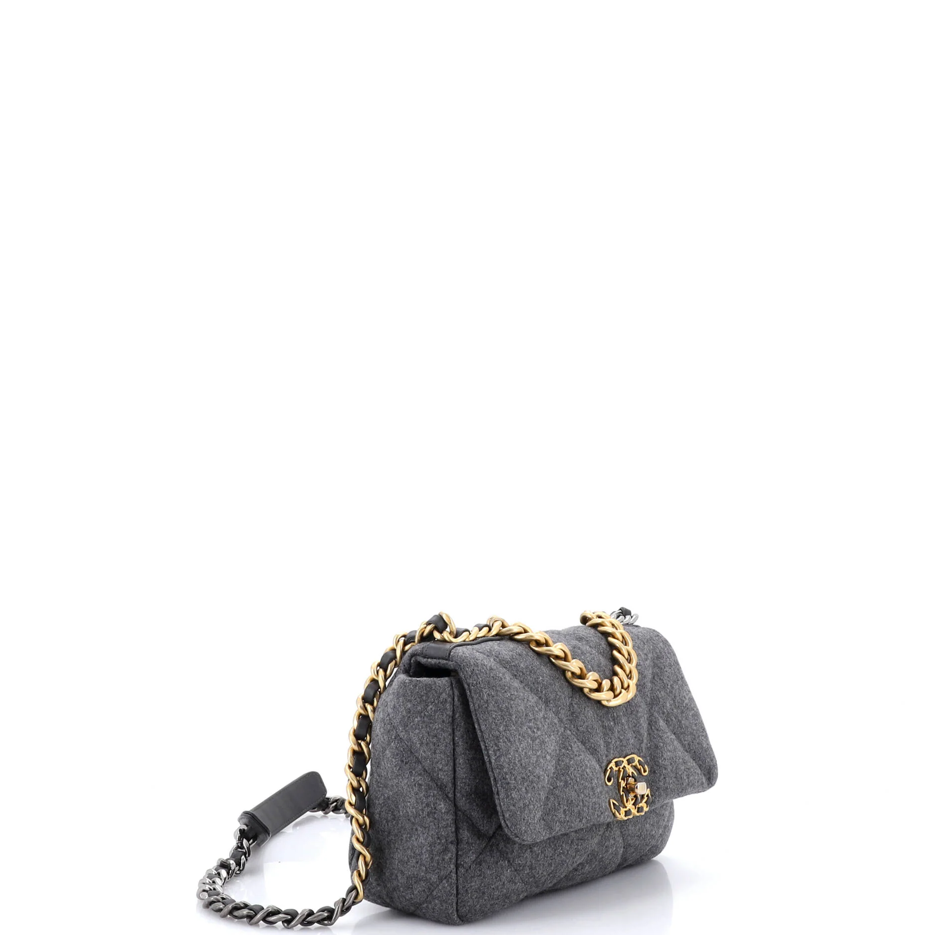 19 Flap Bag Quilted Wool Medium - Image 2
