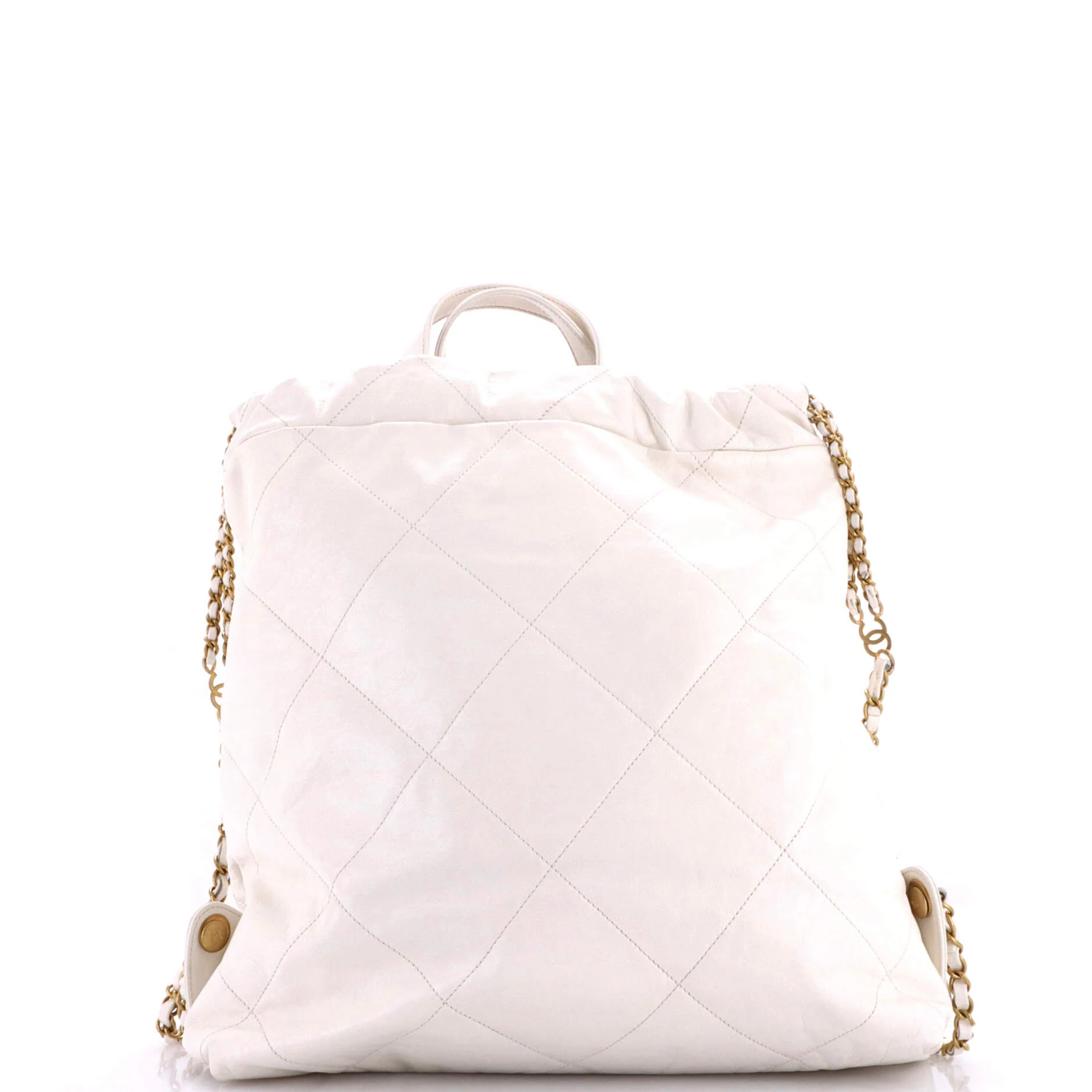 22 Chain Backpack Quilted Calfskin Large - Image 3