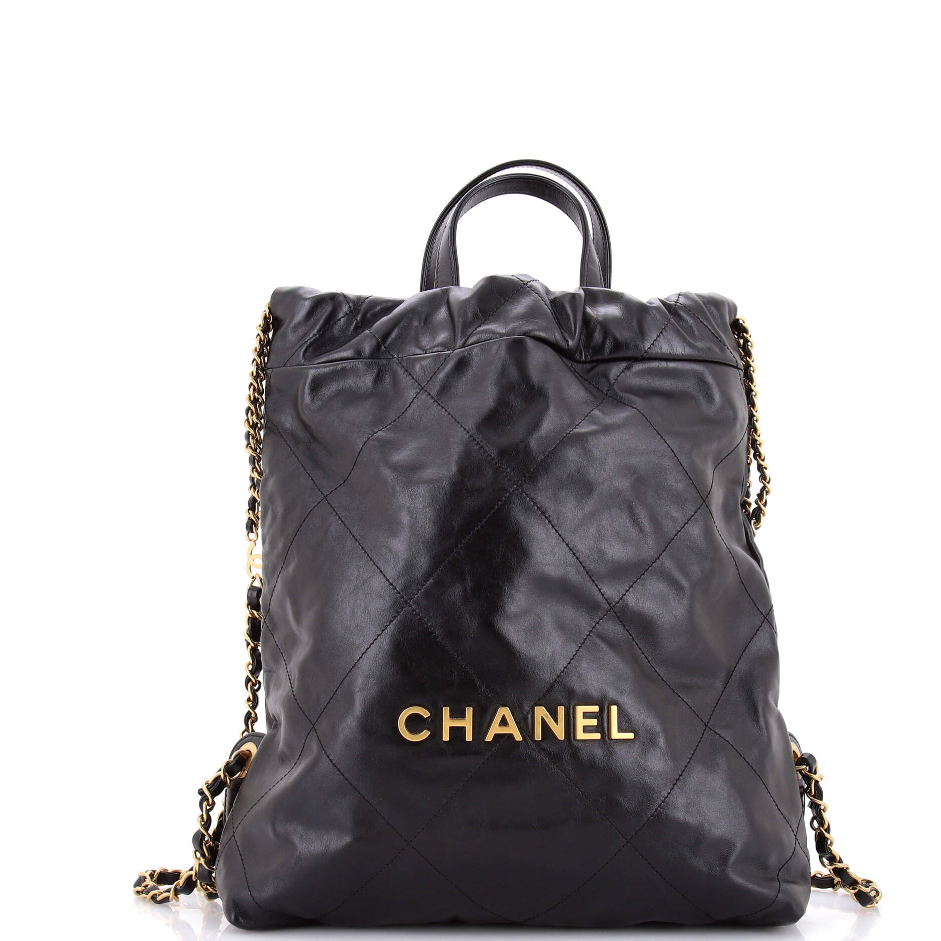 22 Chain Backpack Quilted Calfskin Medium