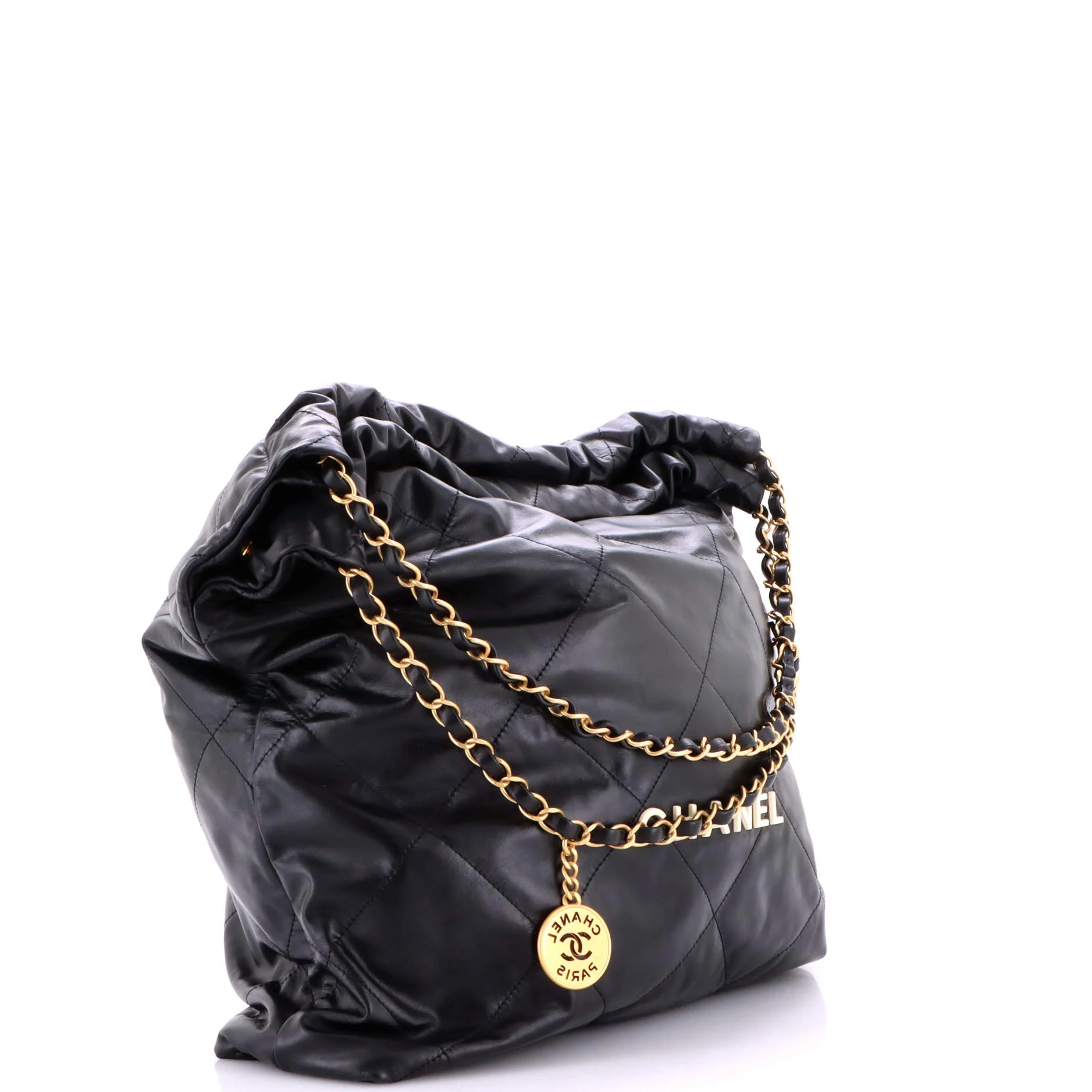22 Chain Hobo Quilted Calfskin Large - Image 3