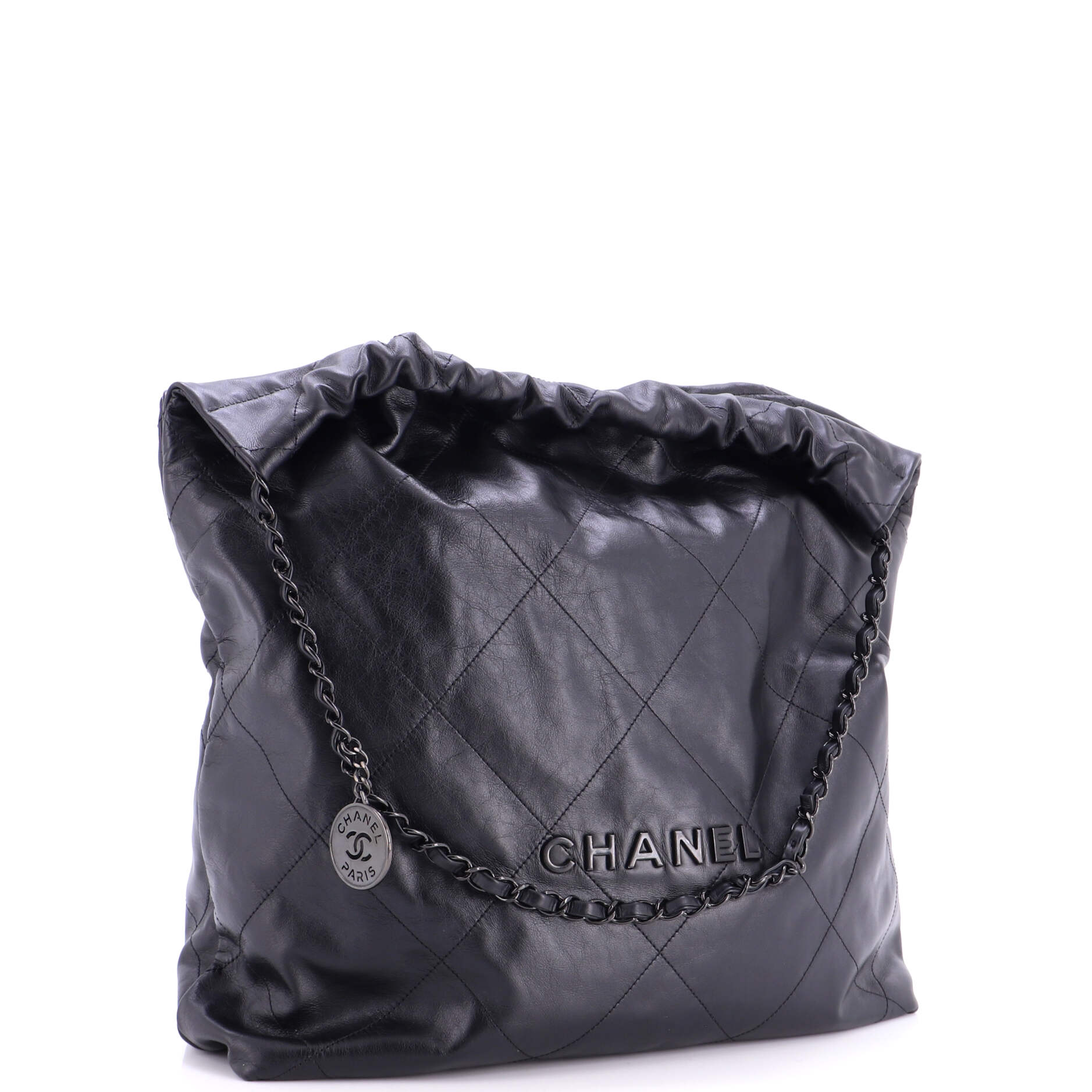 22 Chain Hobo Quilted Calfskin Large - Image 3