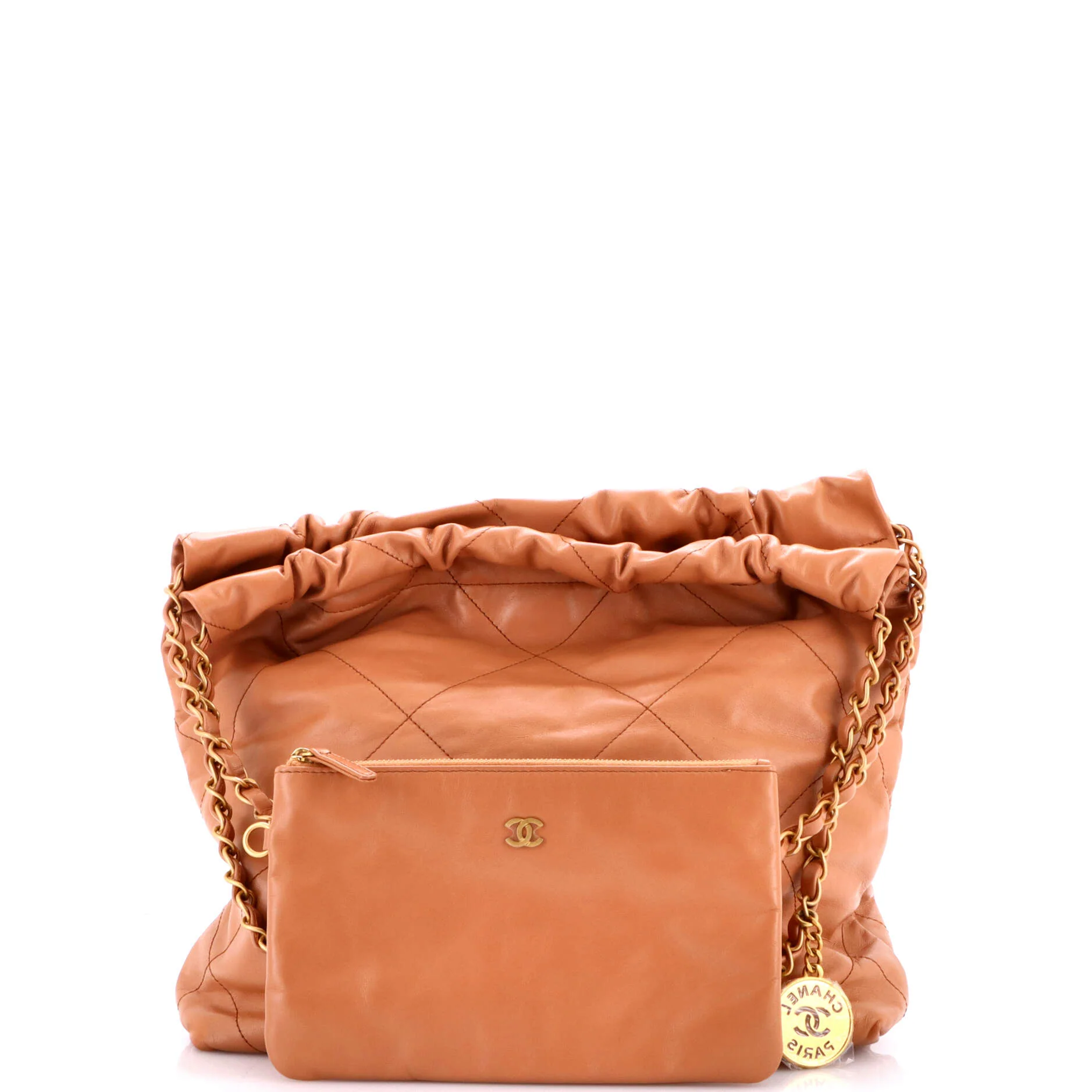 22 Chain Hobo Quilted Calfskin Small - Image 2
