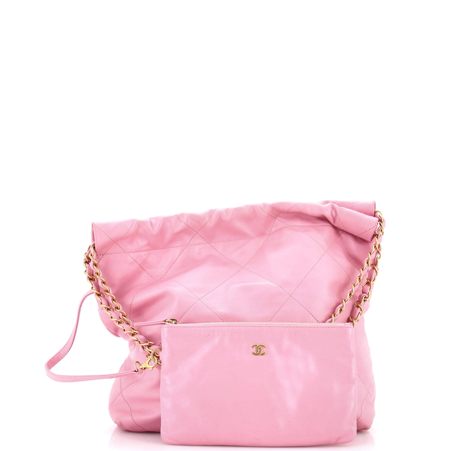 22 Chain Hobo Quilted Calfskin Small - Image 2