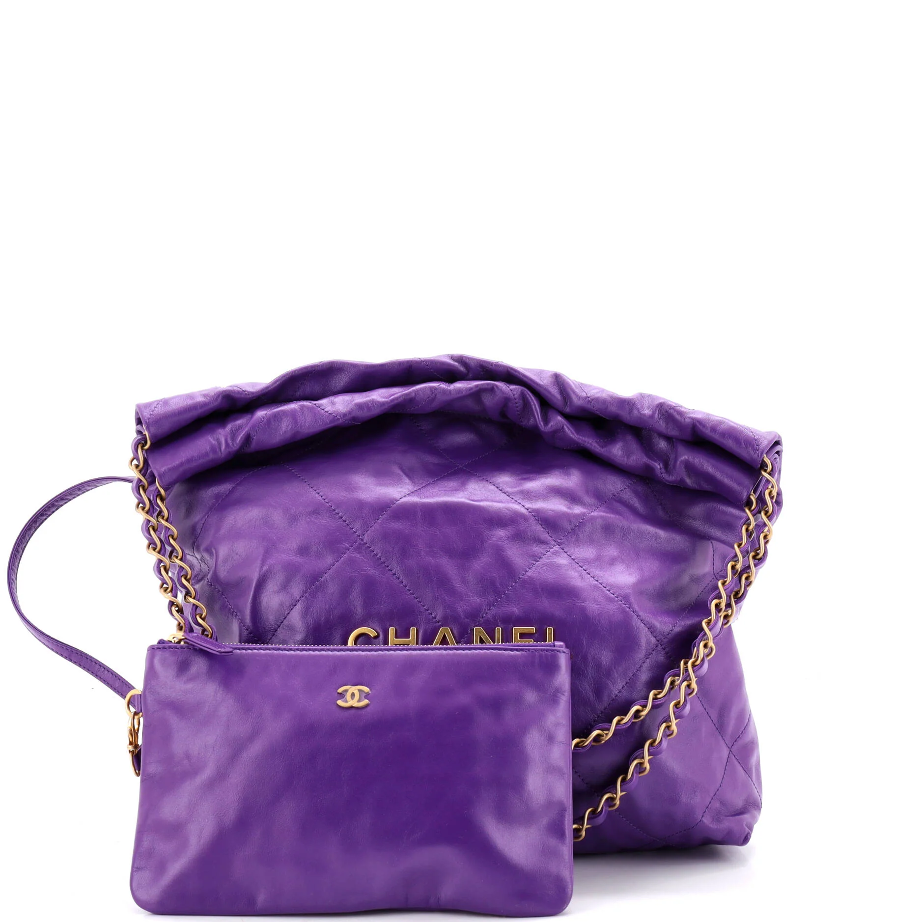 22 Chain Hobo Quilted Calfskin Small - Image 2