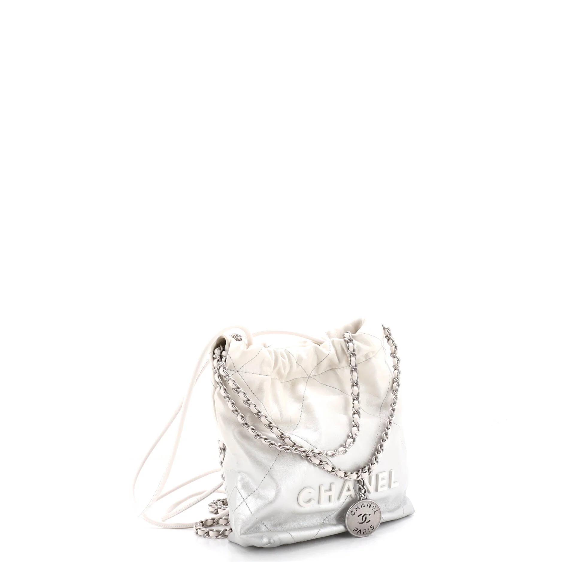 22 Chain Hobo Quilted Metallic Degrade Calfskin Mini - Image 2