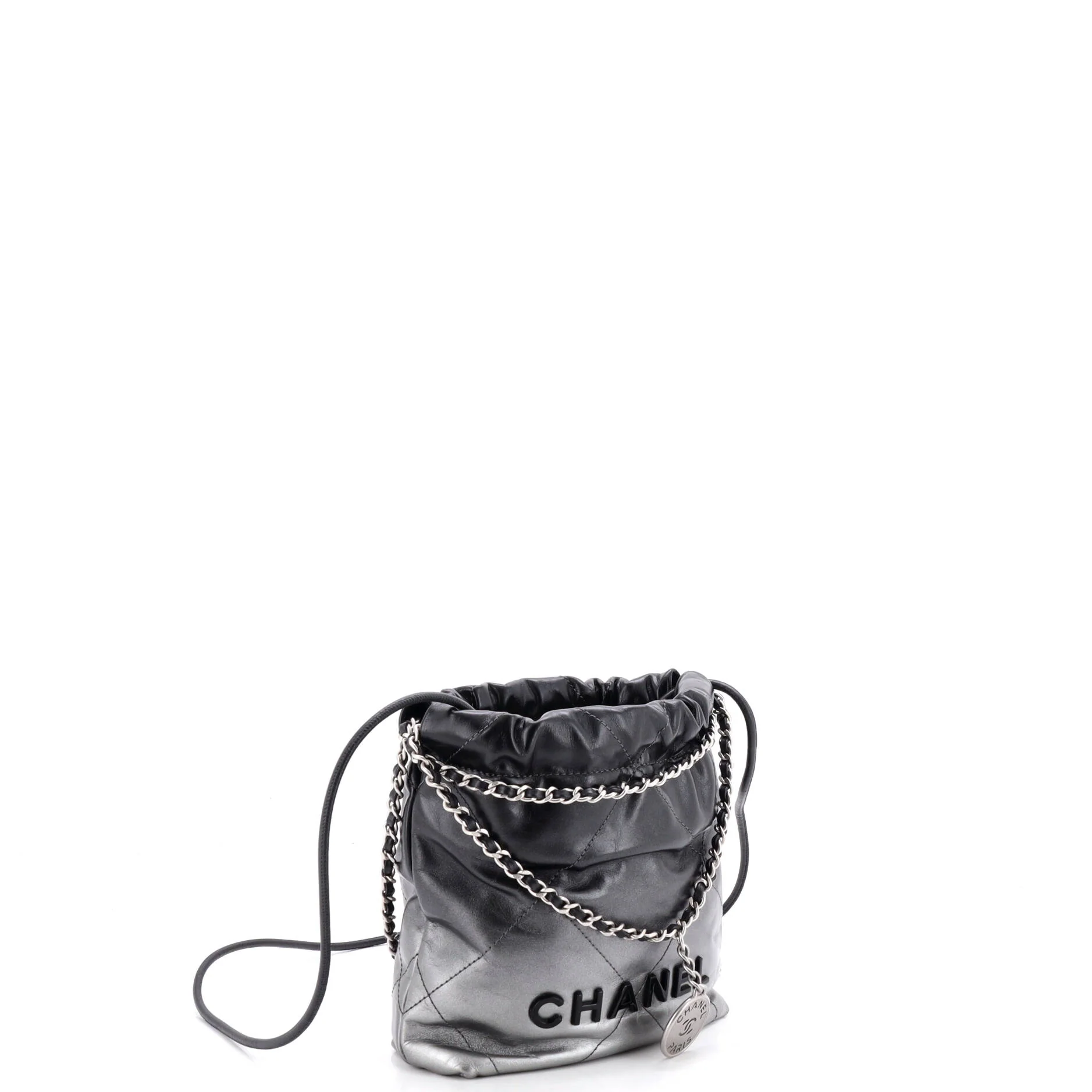 22 Chain Hobo Quilted Metallic Degrade Calfskin Mini - Image 2