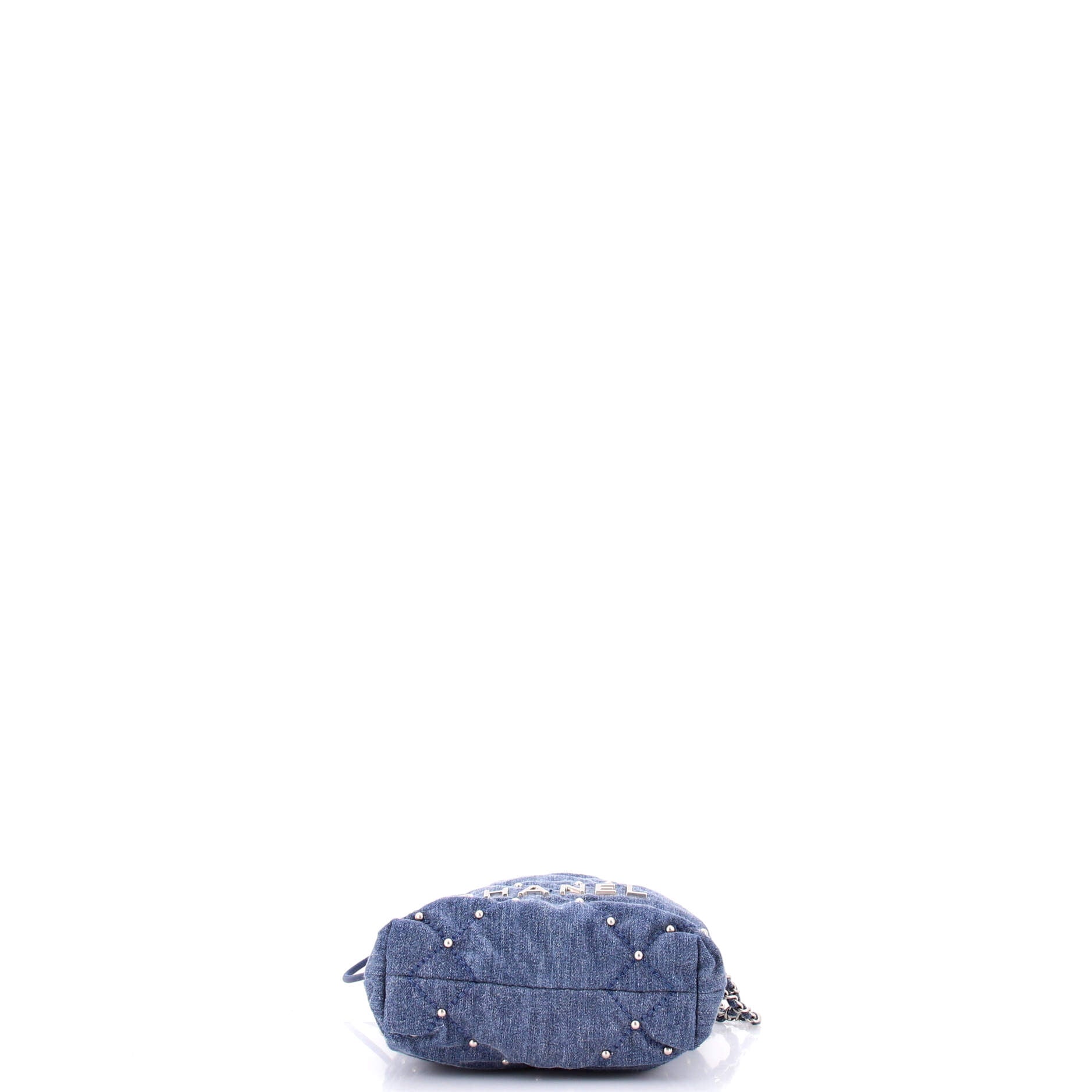 22 Chain Hobo Quilted Studded Denim Mini - Image 4