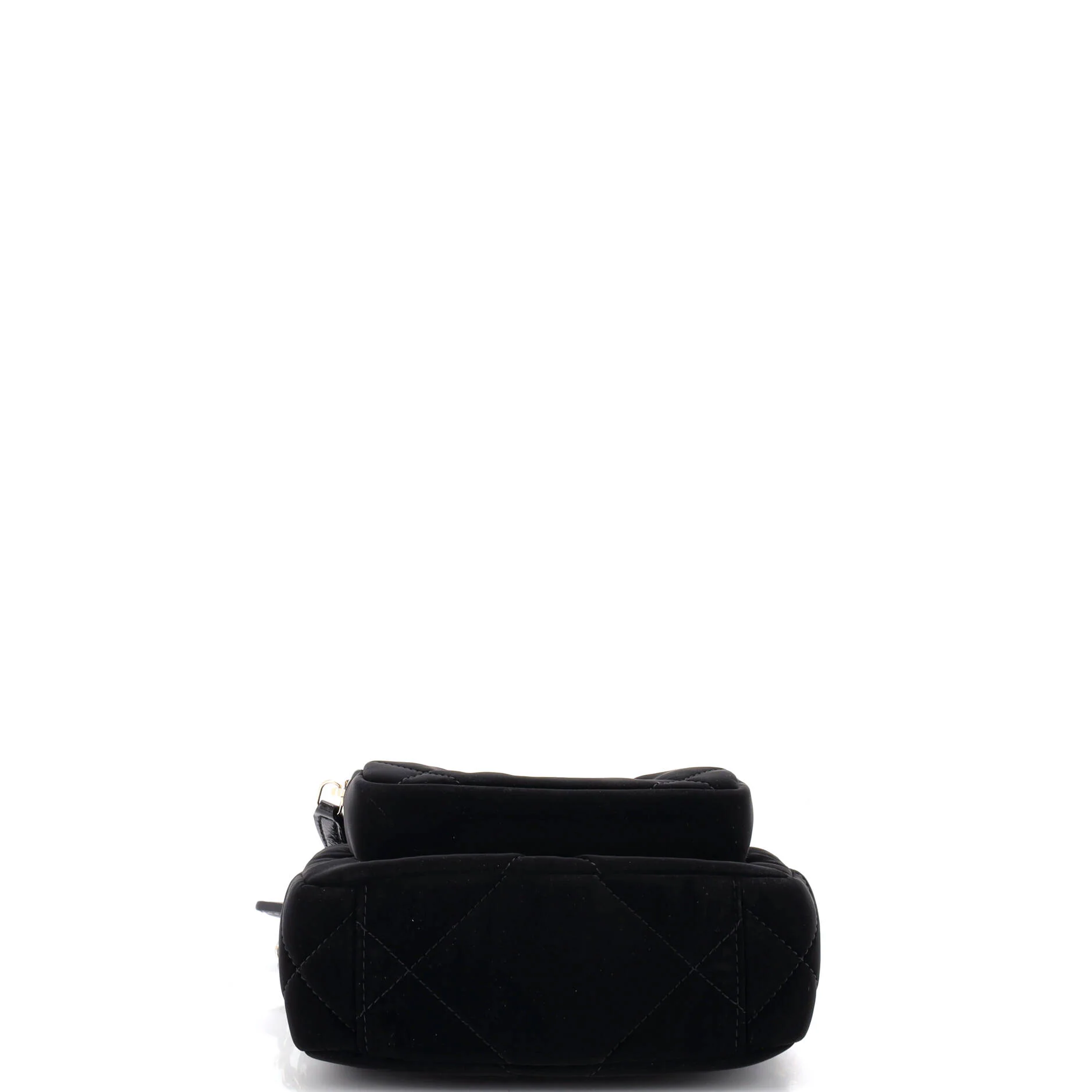 25 Clutch With Chain Quilted Velvet Effect Nylon and Shiny Crumpled Calfskin Mini - Image 4