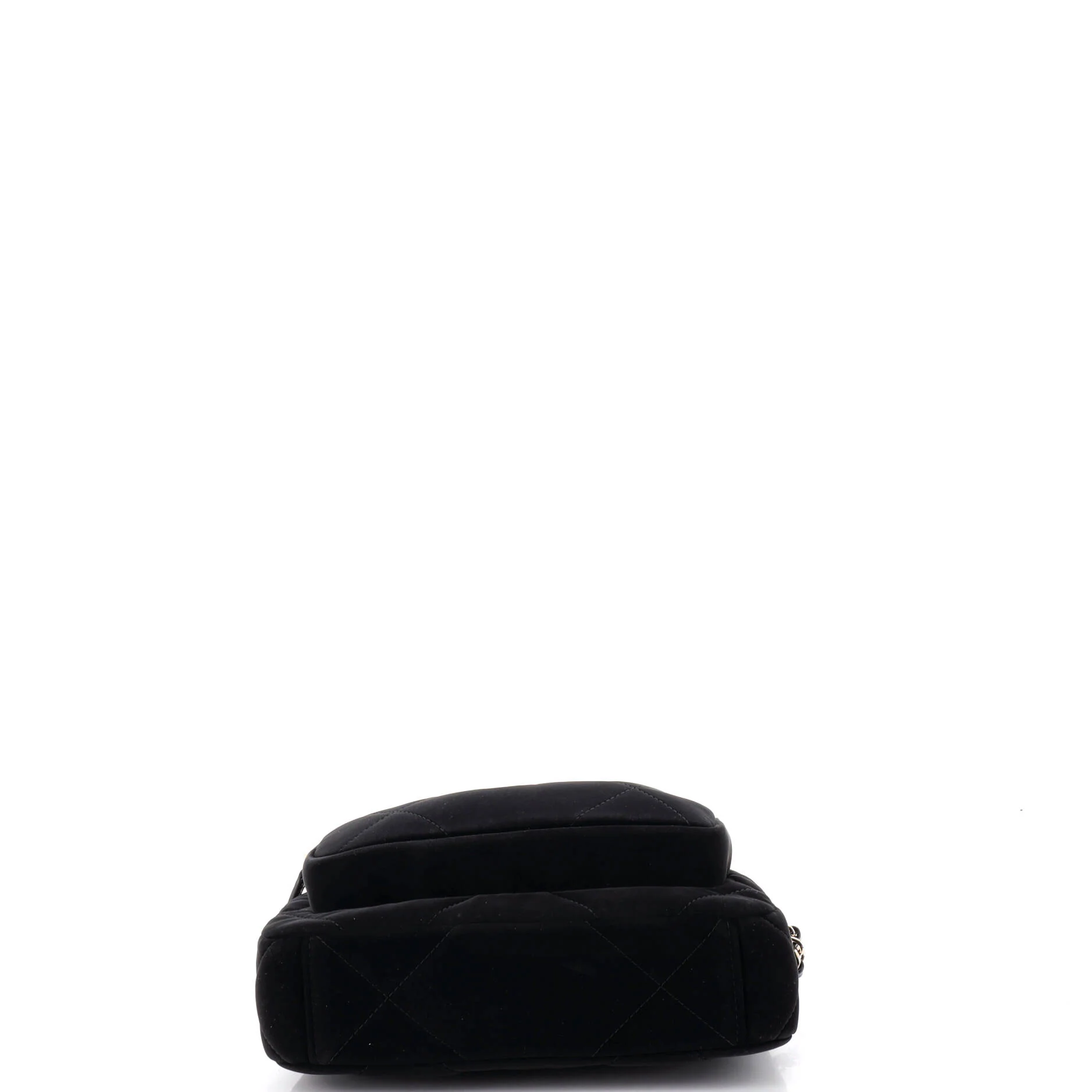 25 Clutch With Chain Quilted Velvet Effect Nylon and Shiny Crumpled Calfskin Small - Image 4