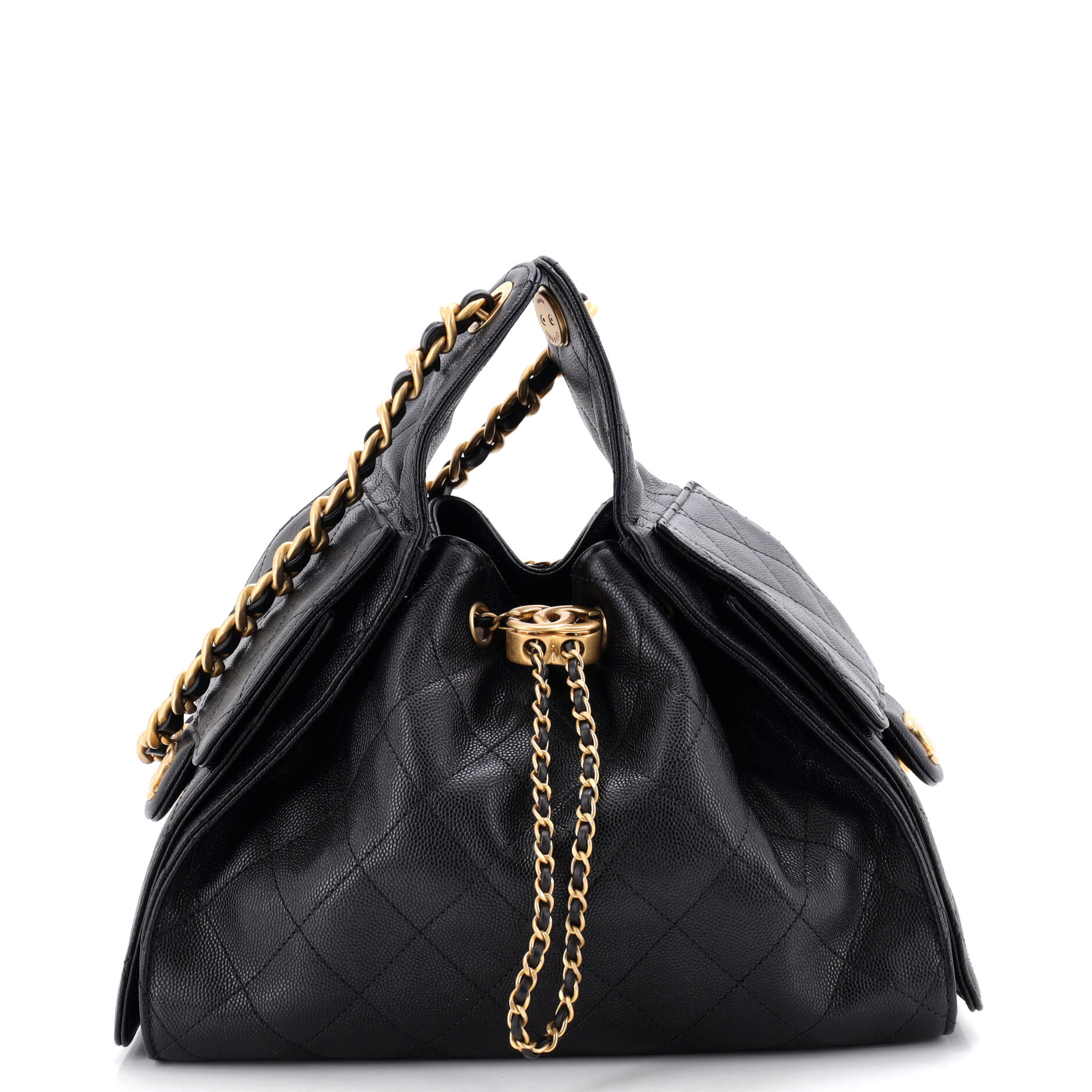 25 Hobo Bag Quilted Caviar Small