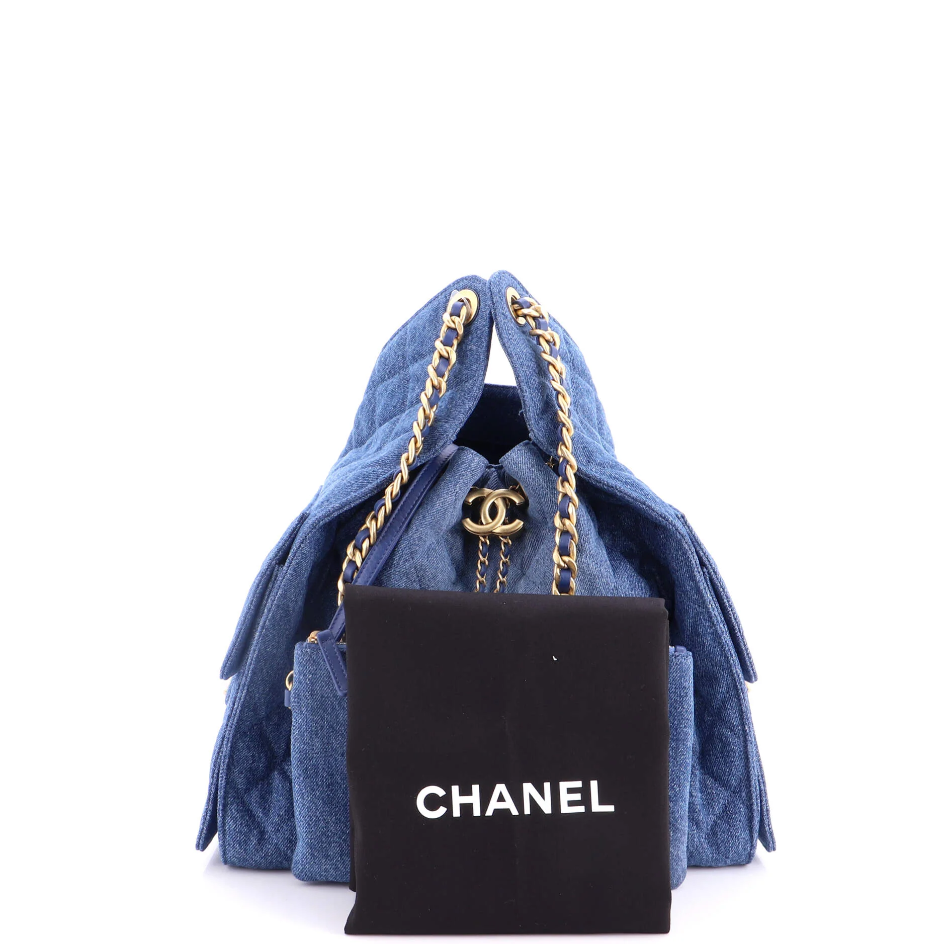 25 Hobo Bag Quilted Denim Medium - Image 3