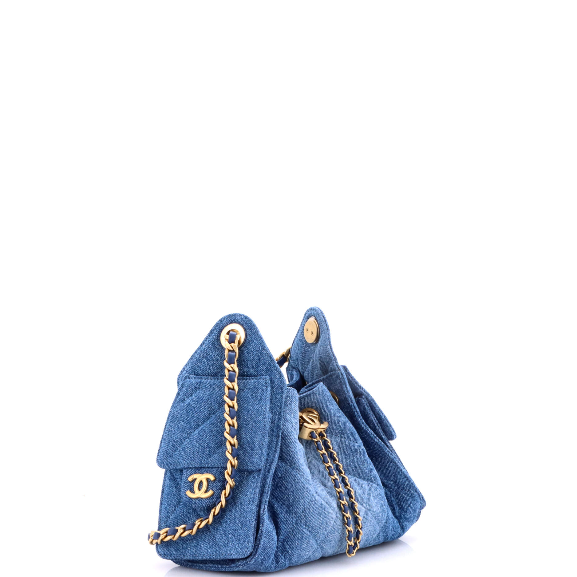 25 Hobo Bag Quilted Denim Mini - Image 2